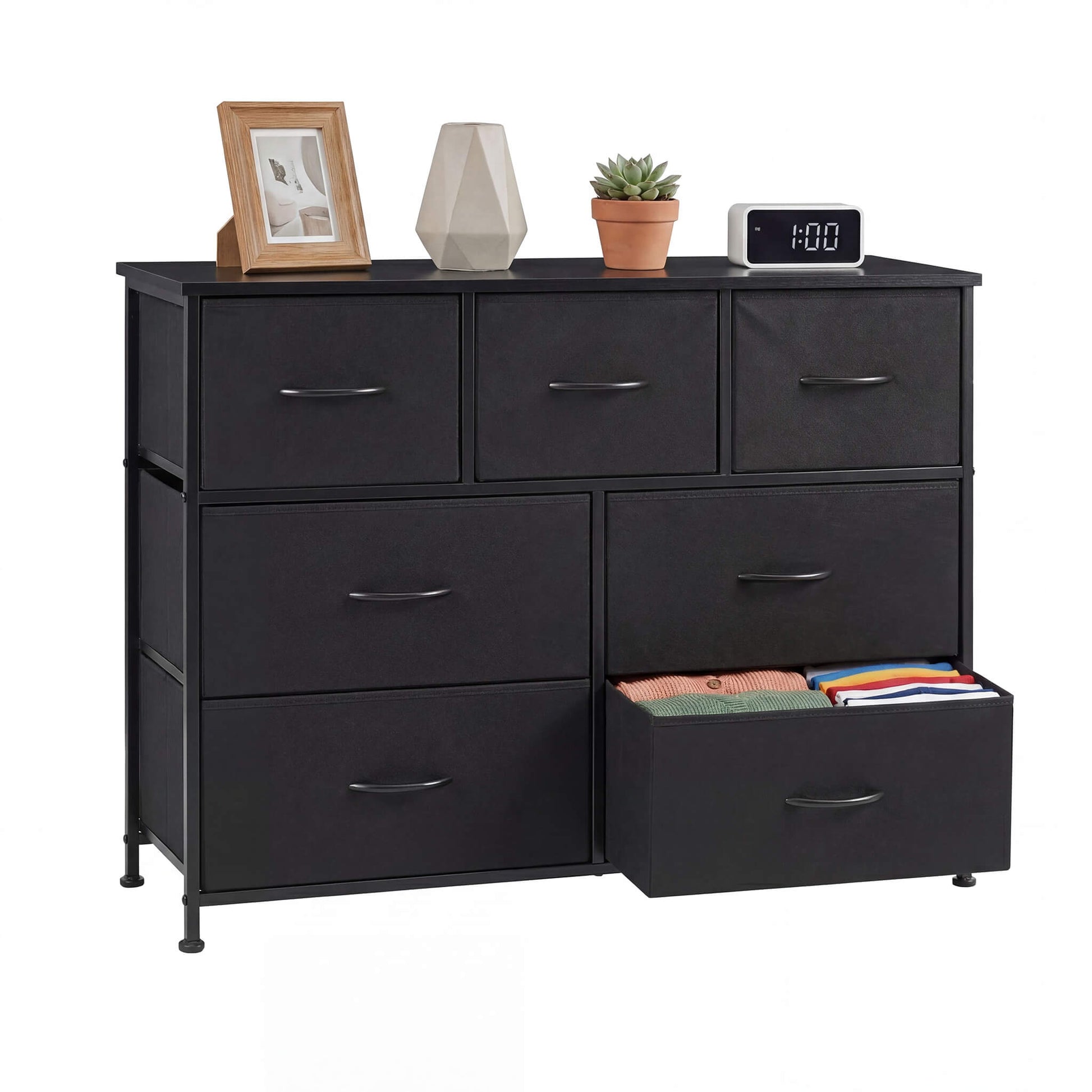 Dresser Wooden Top with Storage for Living Room Bedroom