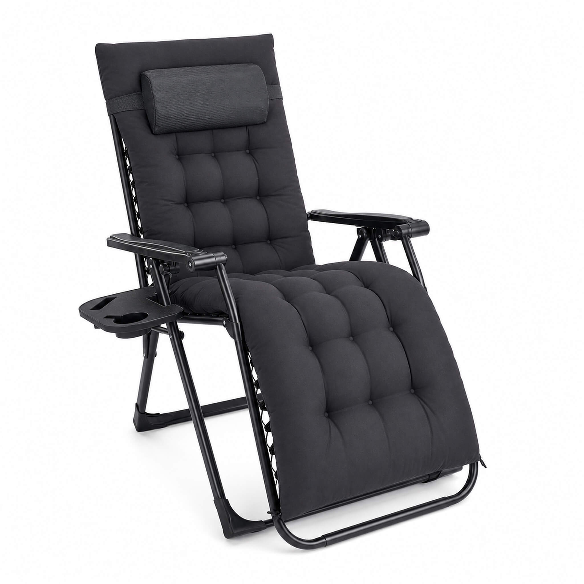 Foldable Zero-Gravity Outdoor Lounge Chair for Beach/Patio