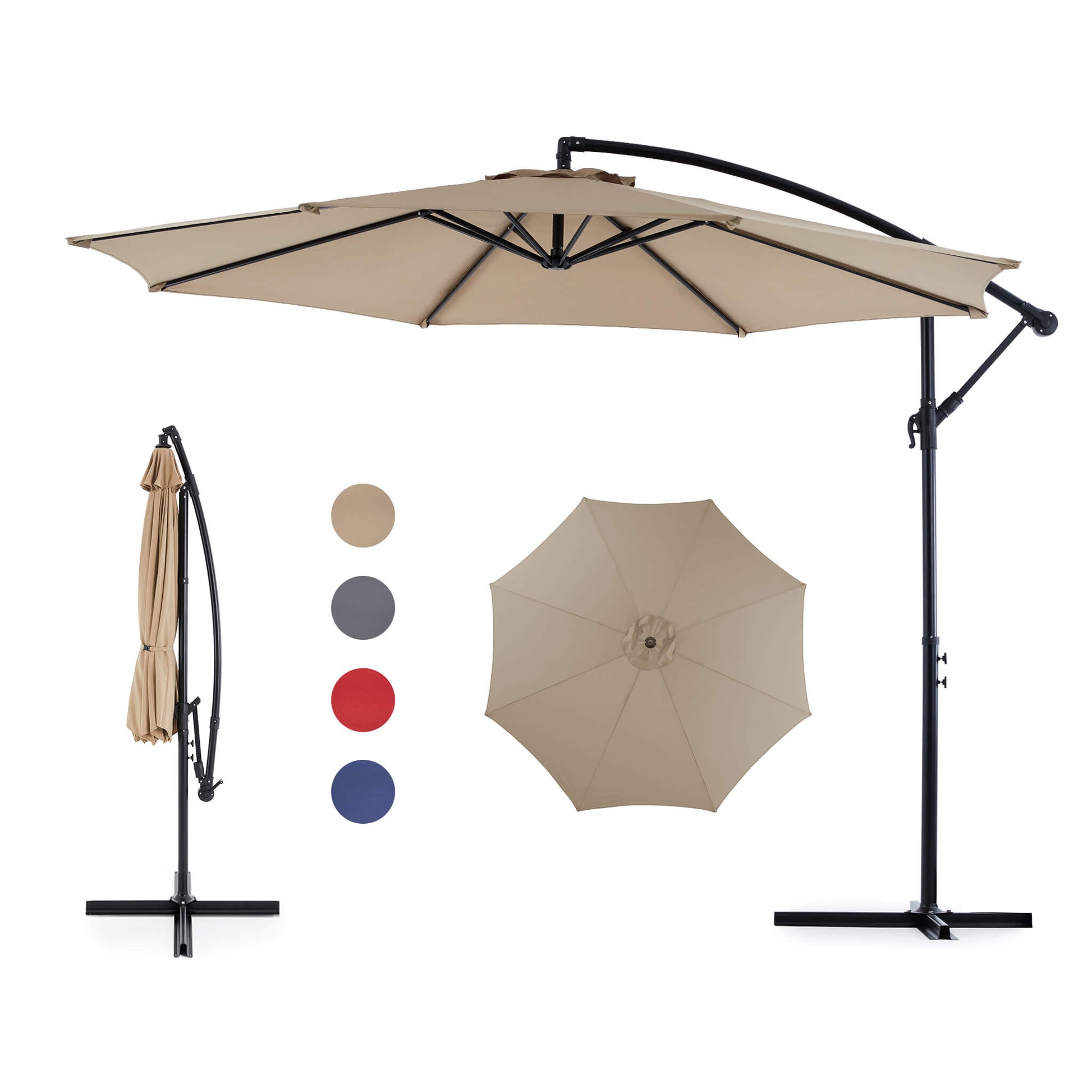 Patio Umbrellale ，Outdoor Table Umbrella with Tilt and Crank
