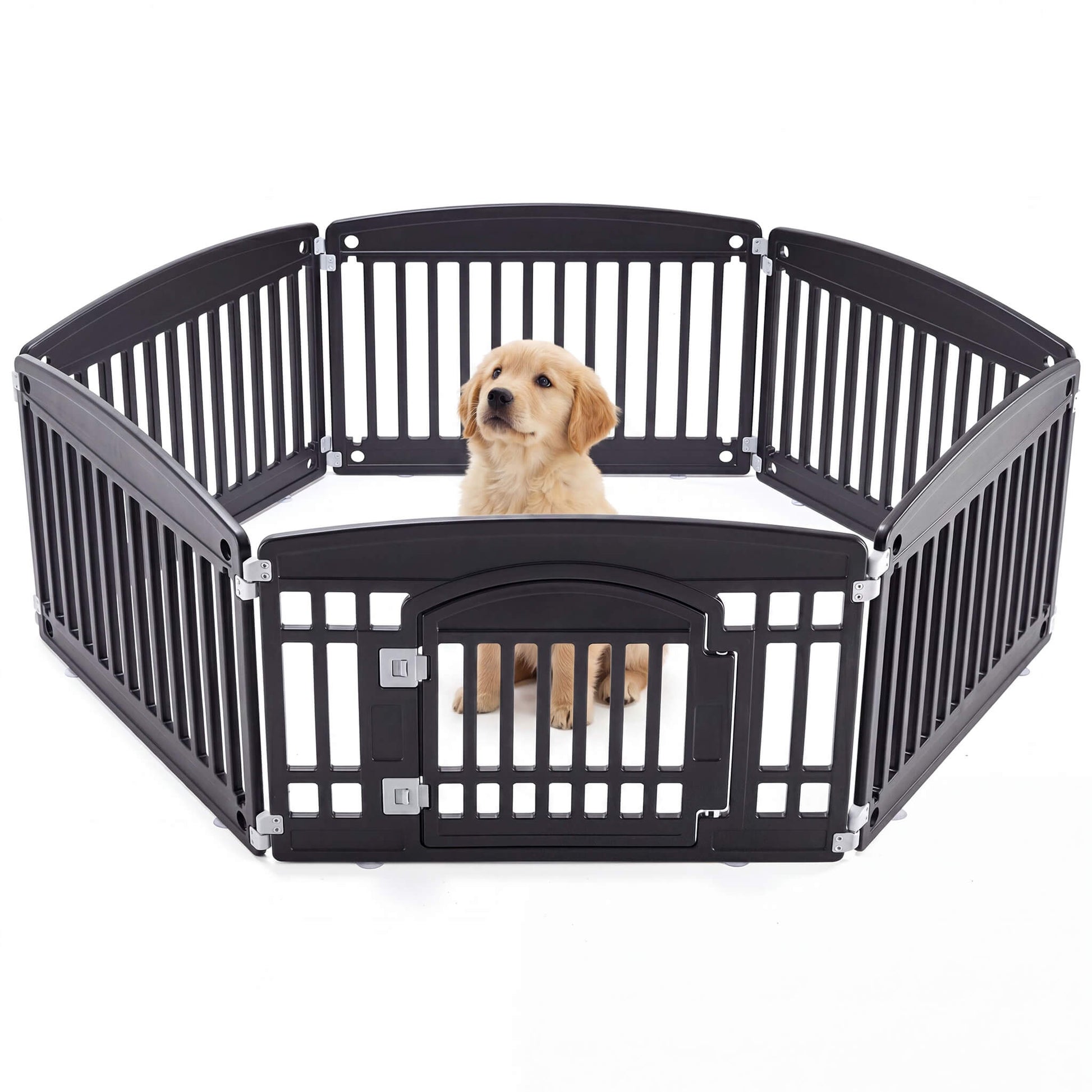 Plastic Dog Playpen with Door, Puppy Fence