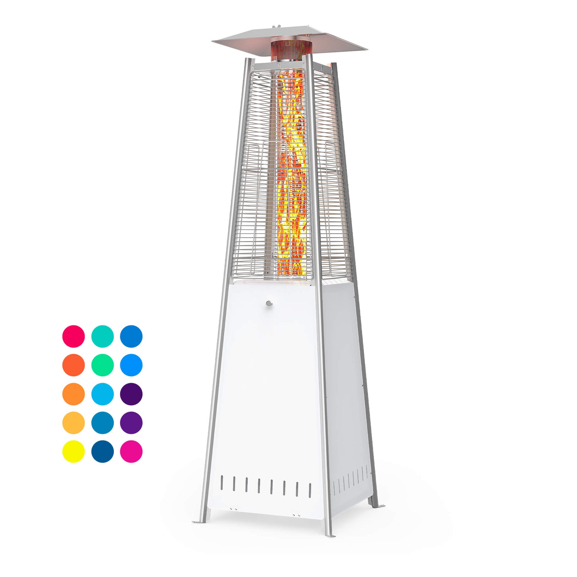 48,000 BTU Pyramid Propane Gas Patio Heater with LED Light