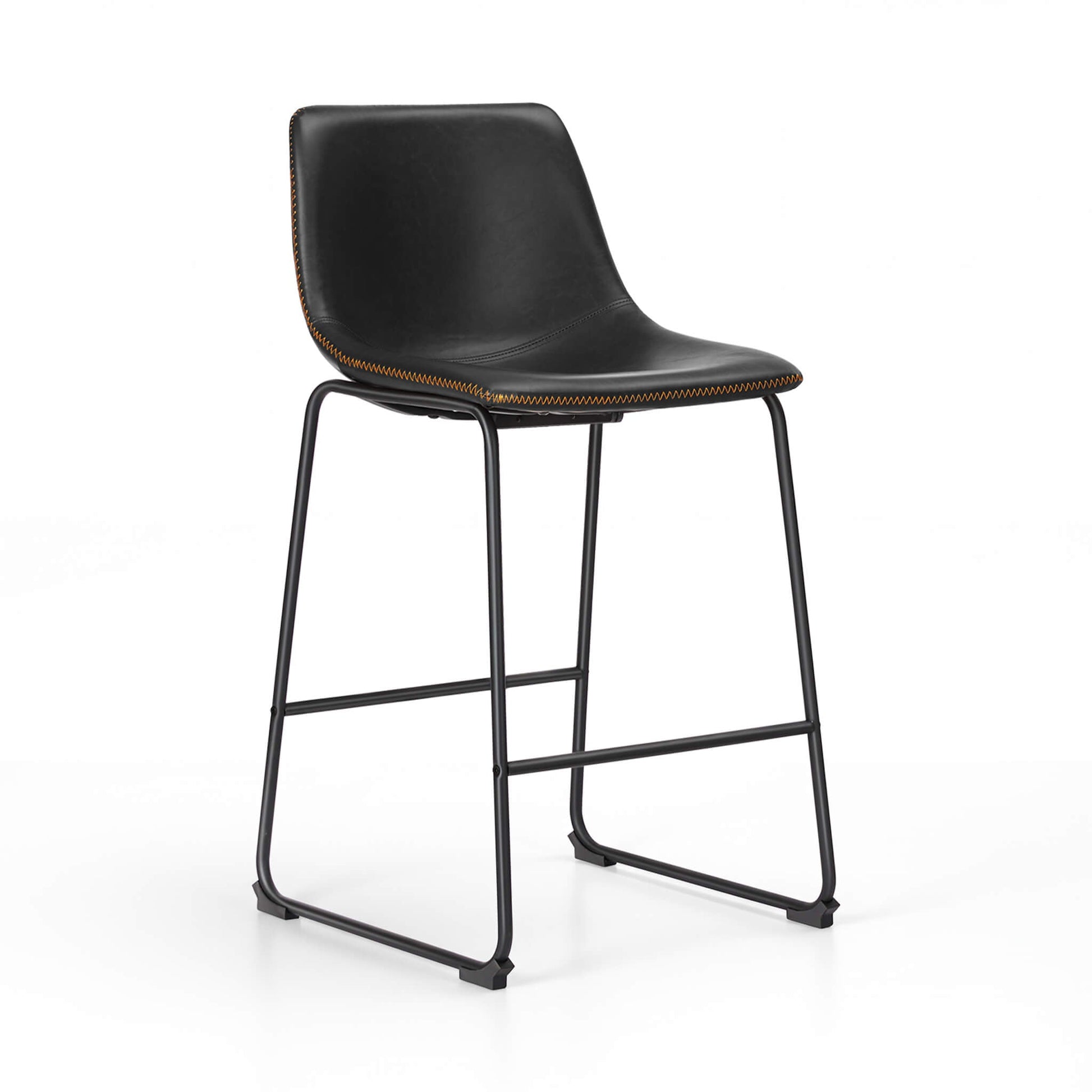Barstool, Industrial Faux Leather, for Kitchen Dining Room