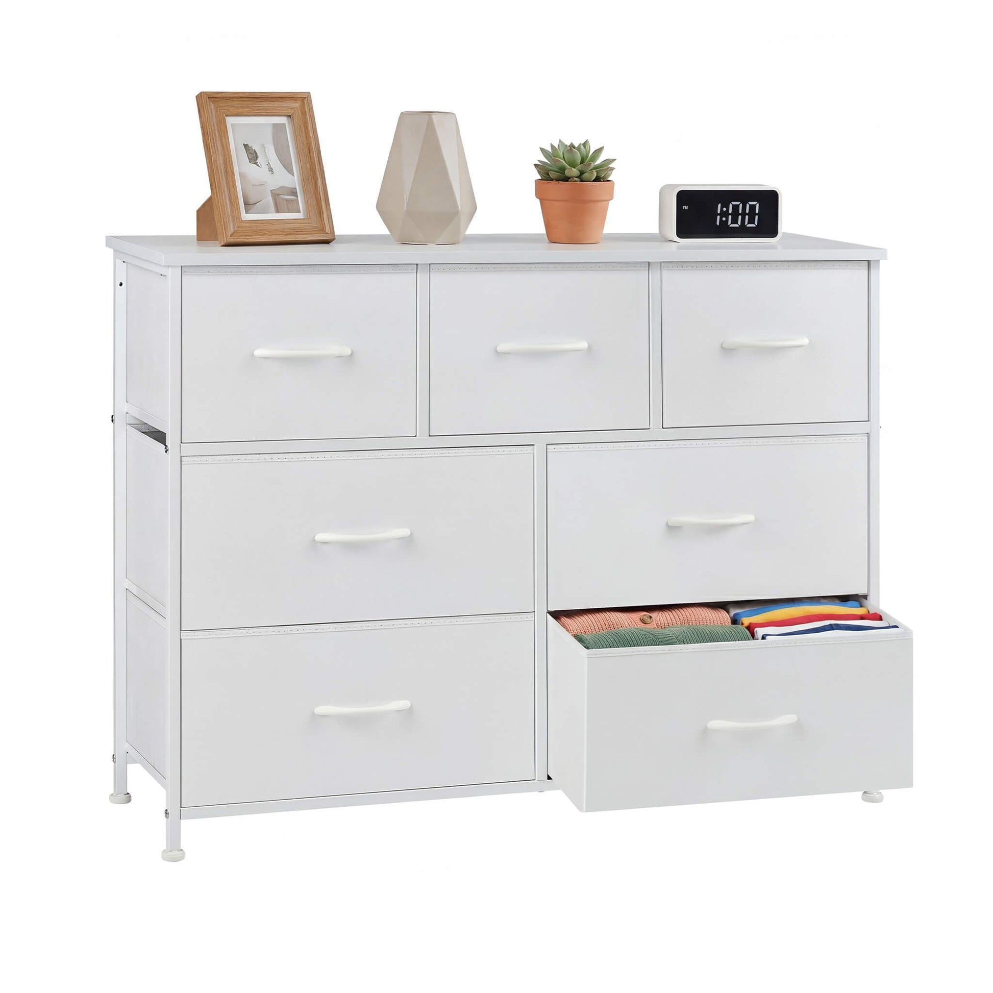 Dresser Wooden Top with Storage for Living Room Bedroom