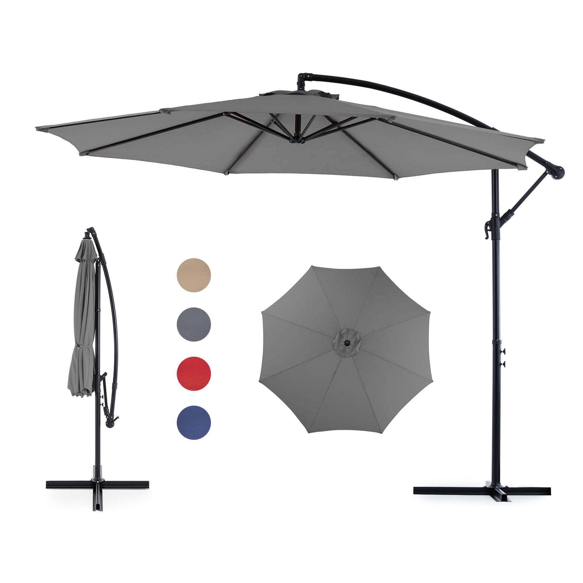 Patio Umbrellale ，Outdoor Table Umbrella with Tilt and Crank