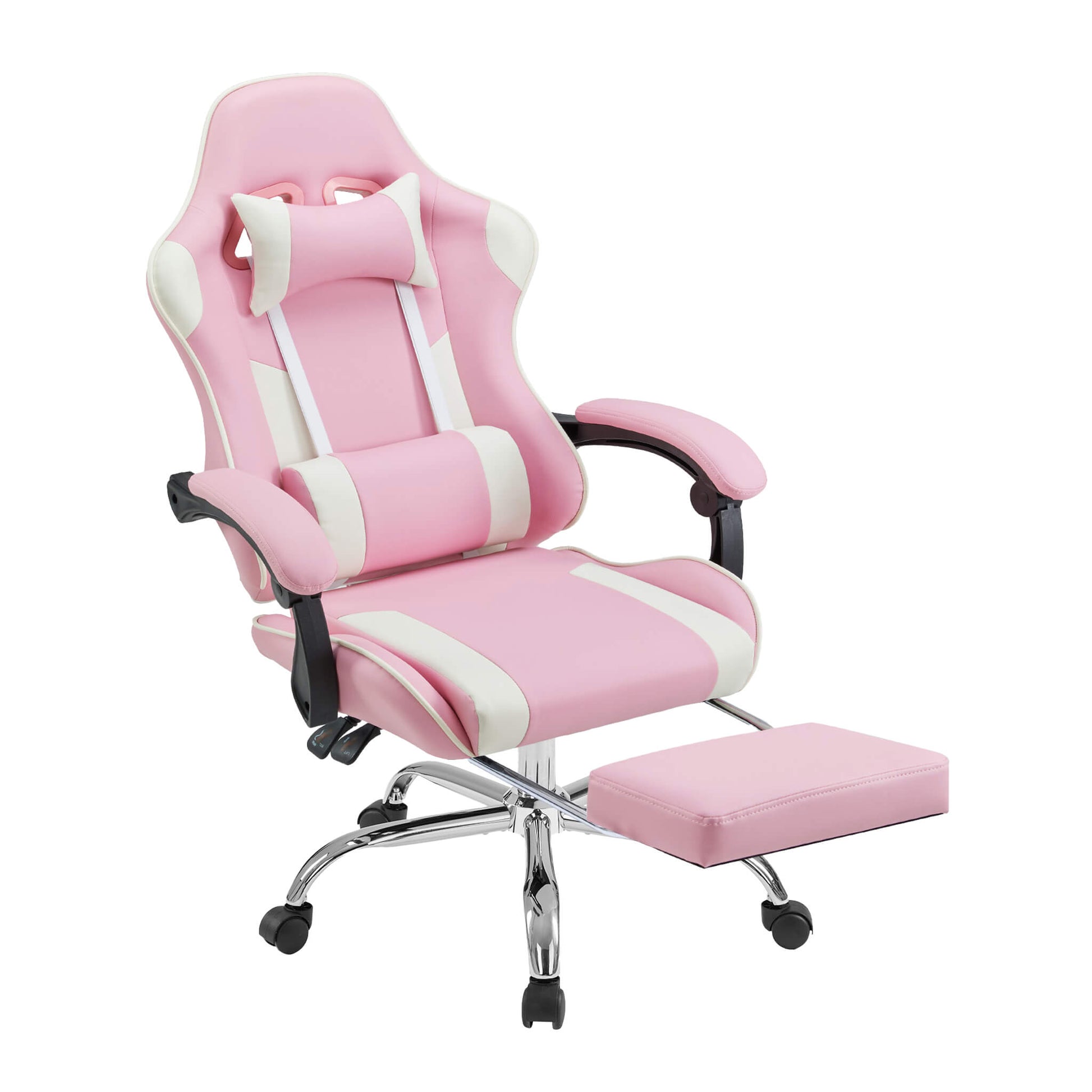 Gaming Chair with Footrest Upholstered Armrests for Home Office