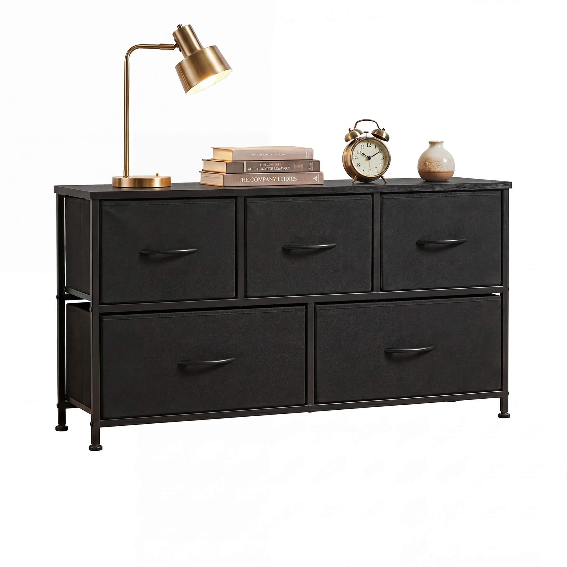 Storage Cabinet with Metal Frame for Bedroom Dresser