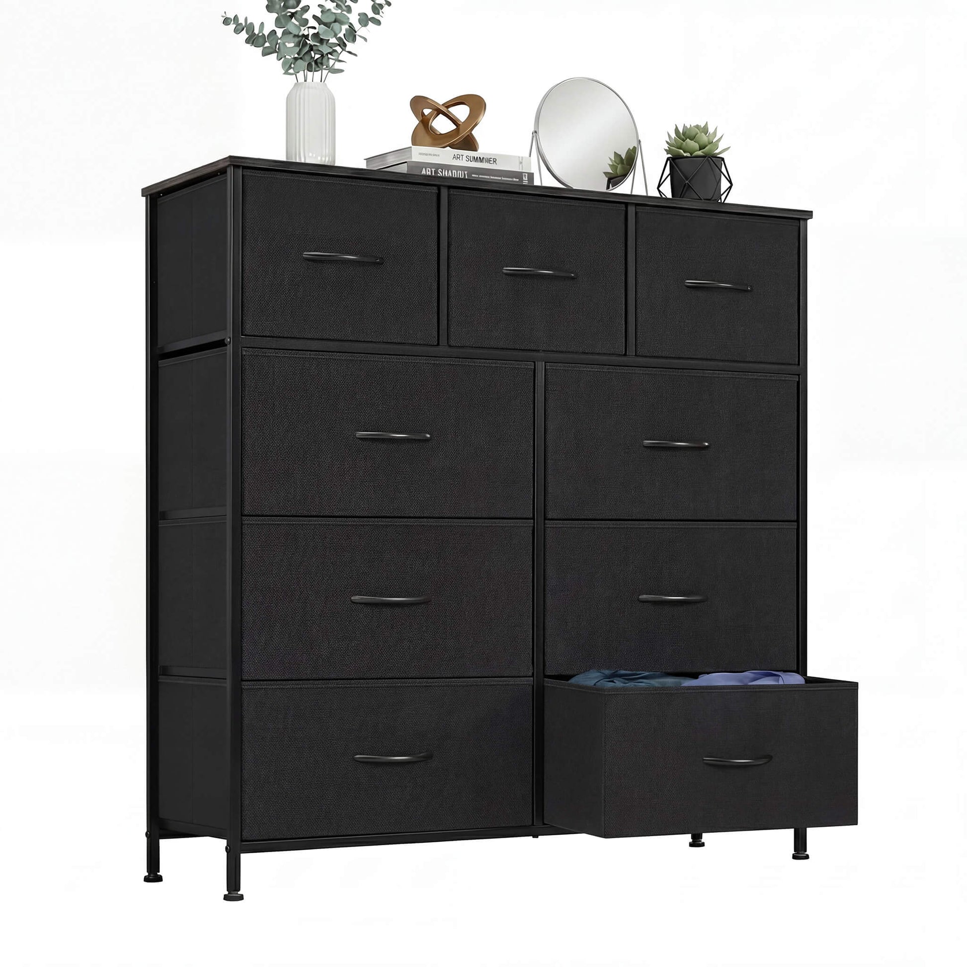 Storage Cabinet with 9 Fabric Drawer For Children's Room