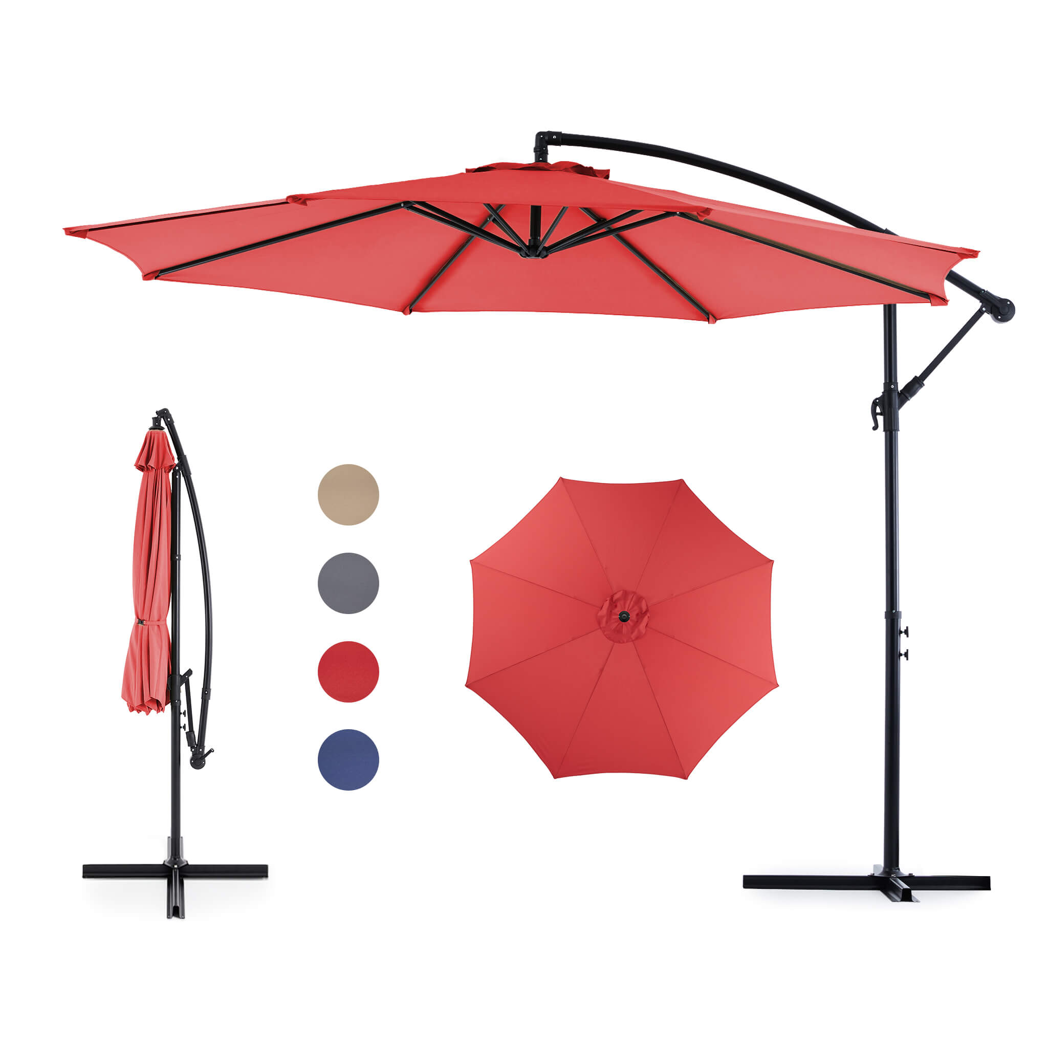 Patio Umbrellale ，Outdoor Table Umbrella with Tilt and Crank