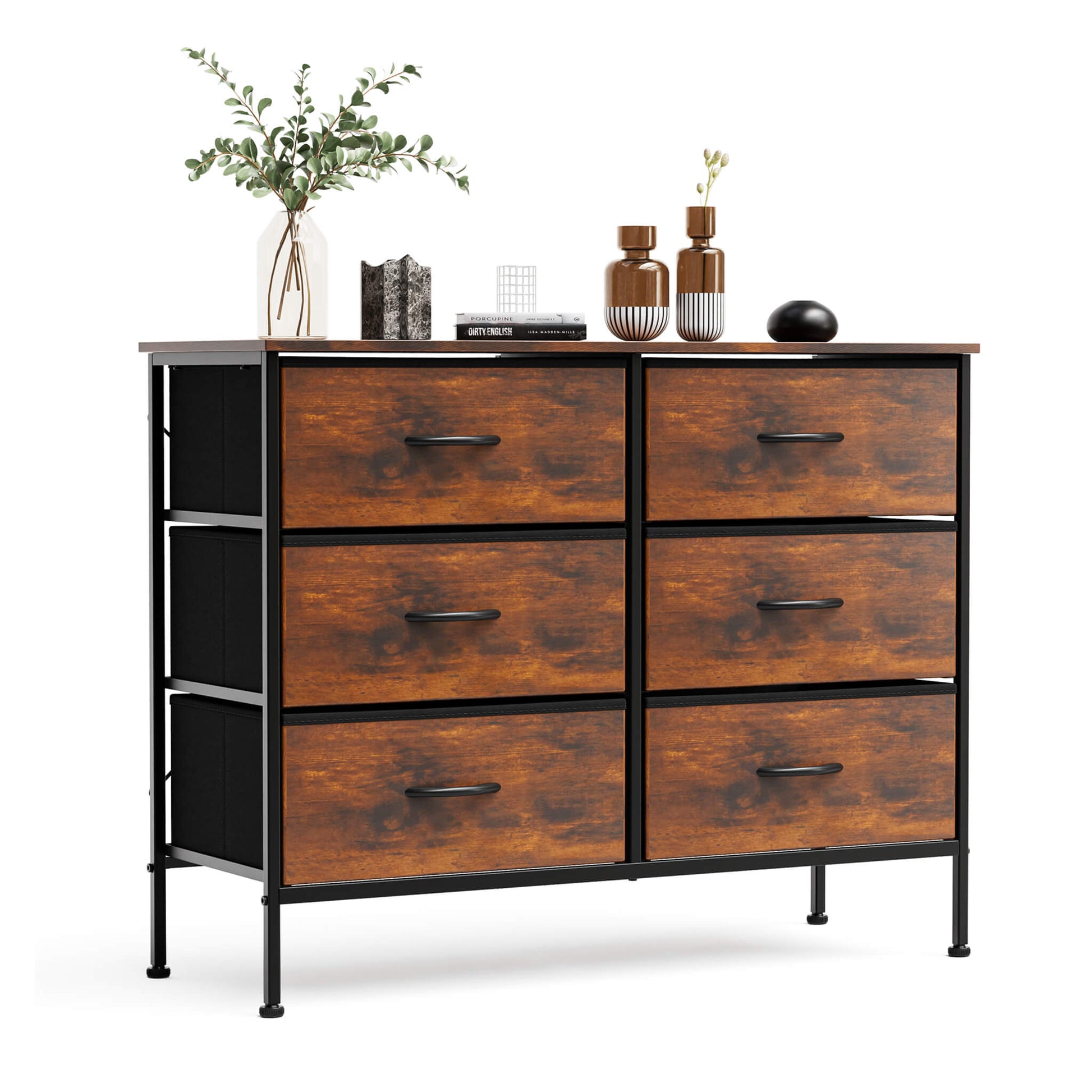 TV Stand with Wide Drawers for Bedroom