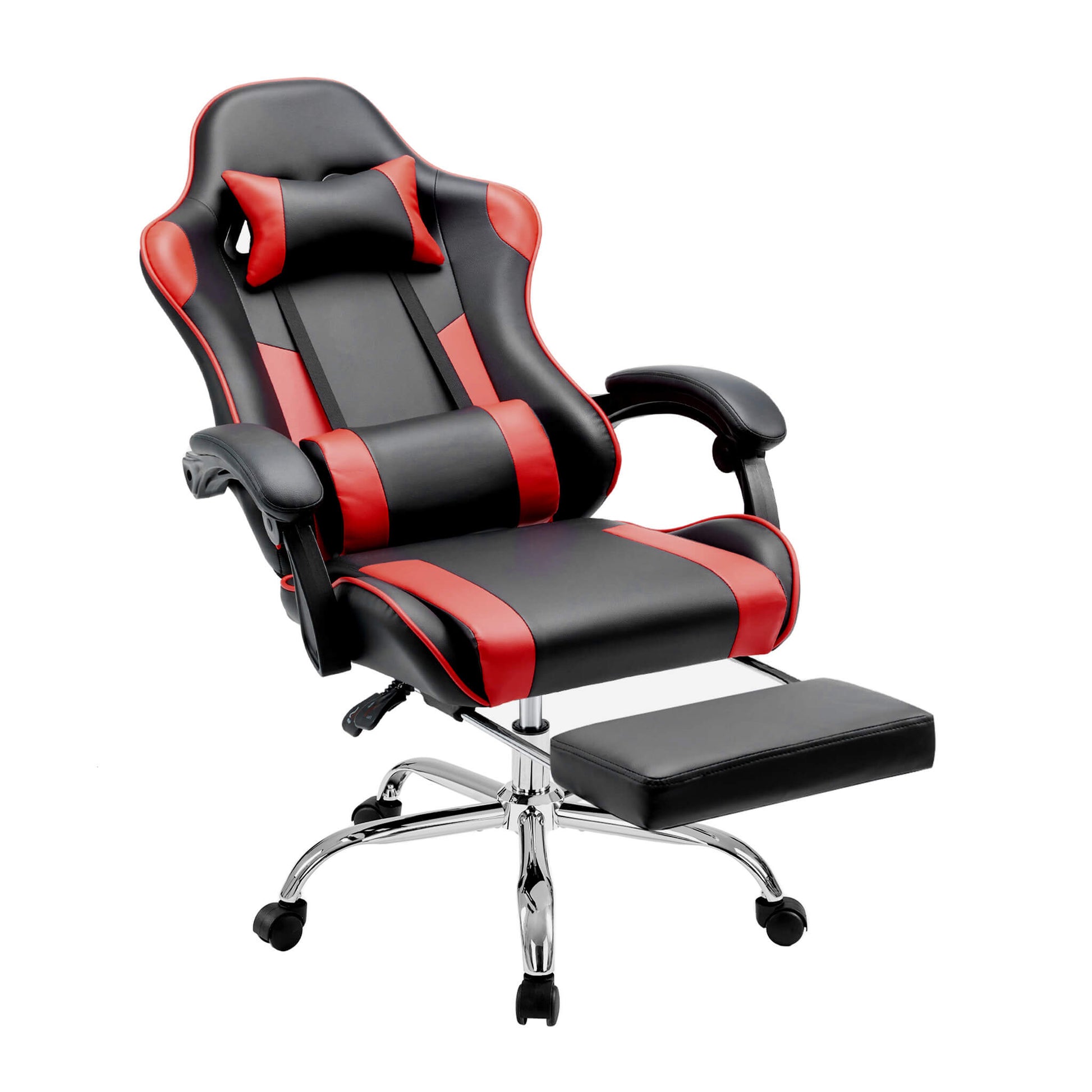 Gaming Chair with Footrest Upholstered Armrests for Home Office