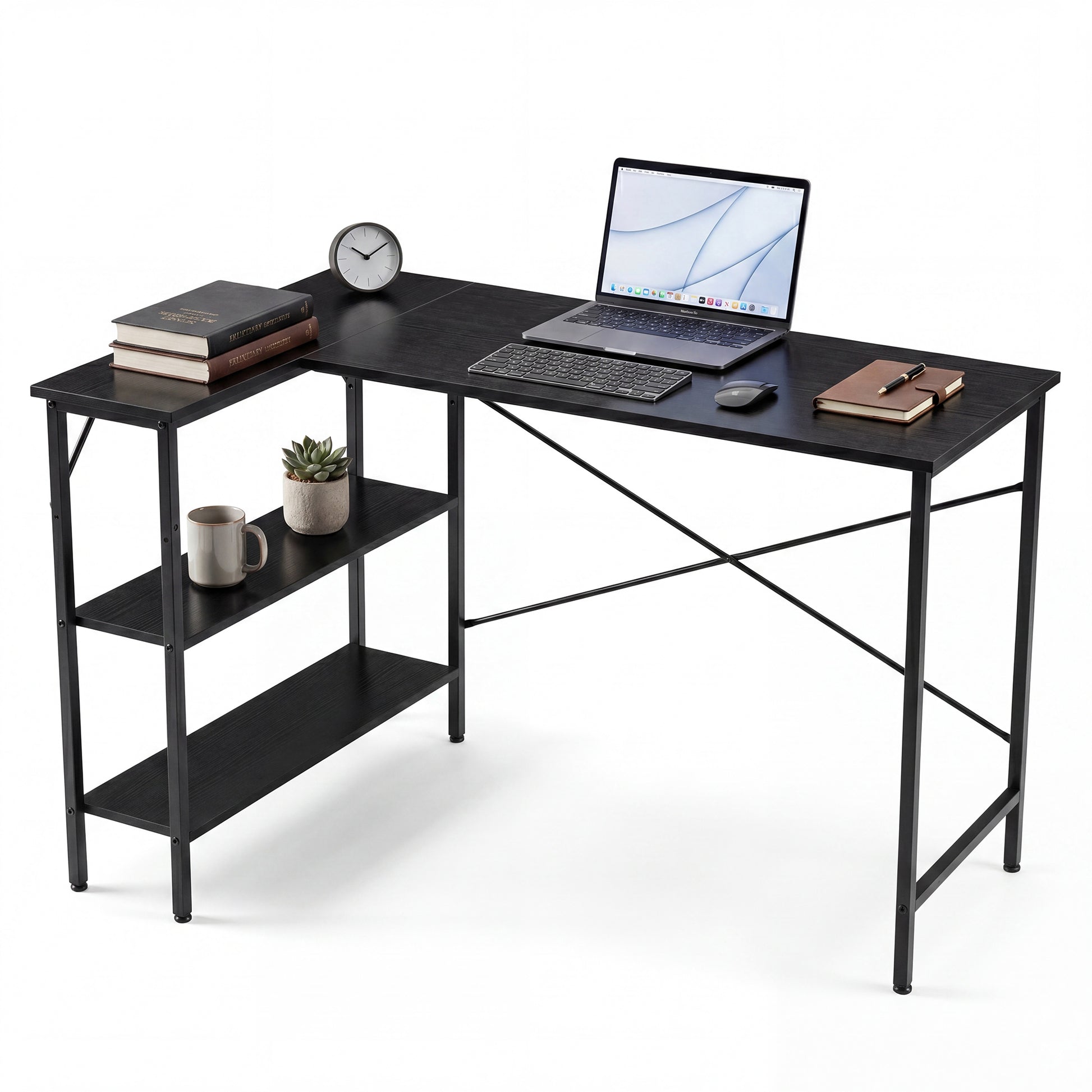 47″ L‑Shaped Computer Desk for Home Office