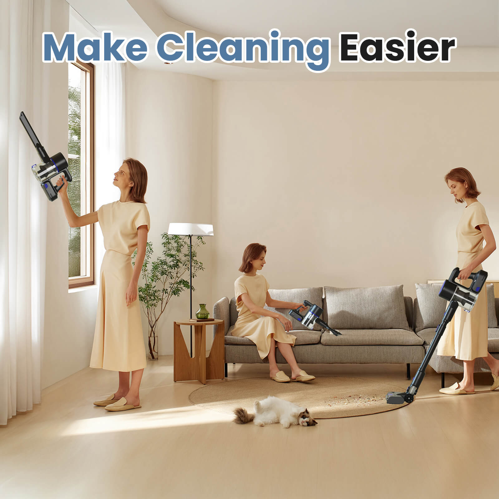 3-in-1 Wireless Compact Upright Vacuum Cleaner