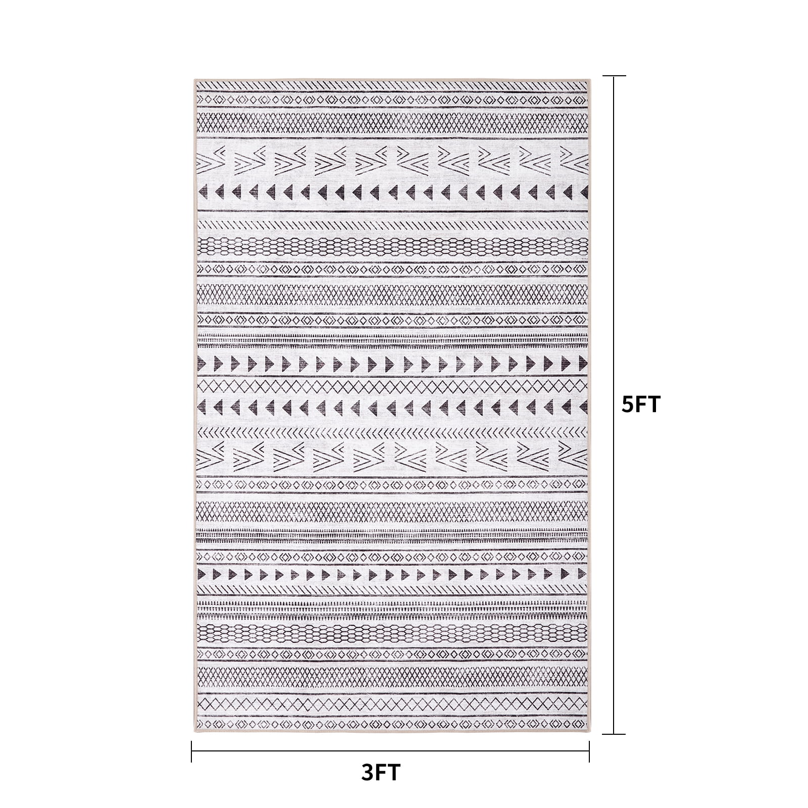 Luxury Weave Washable Area Rug for Bedroom Living Room