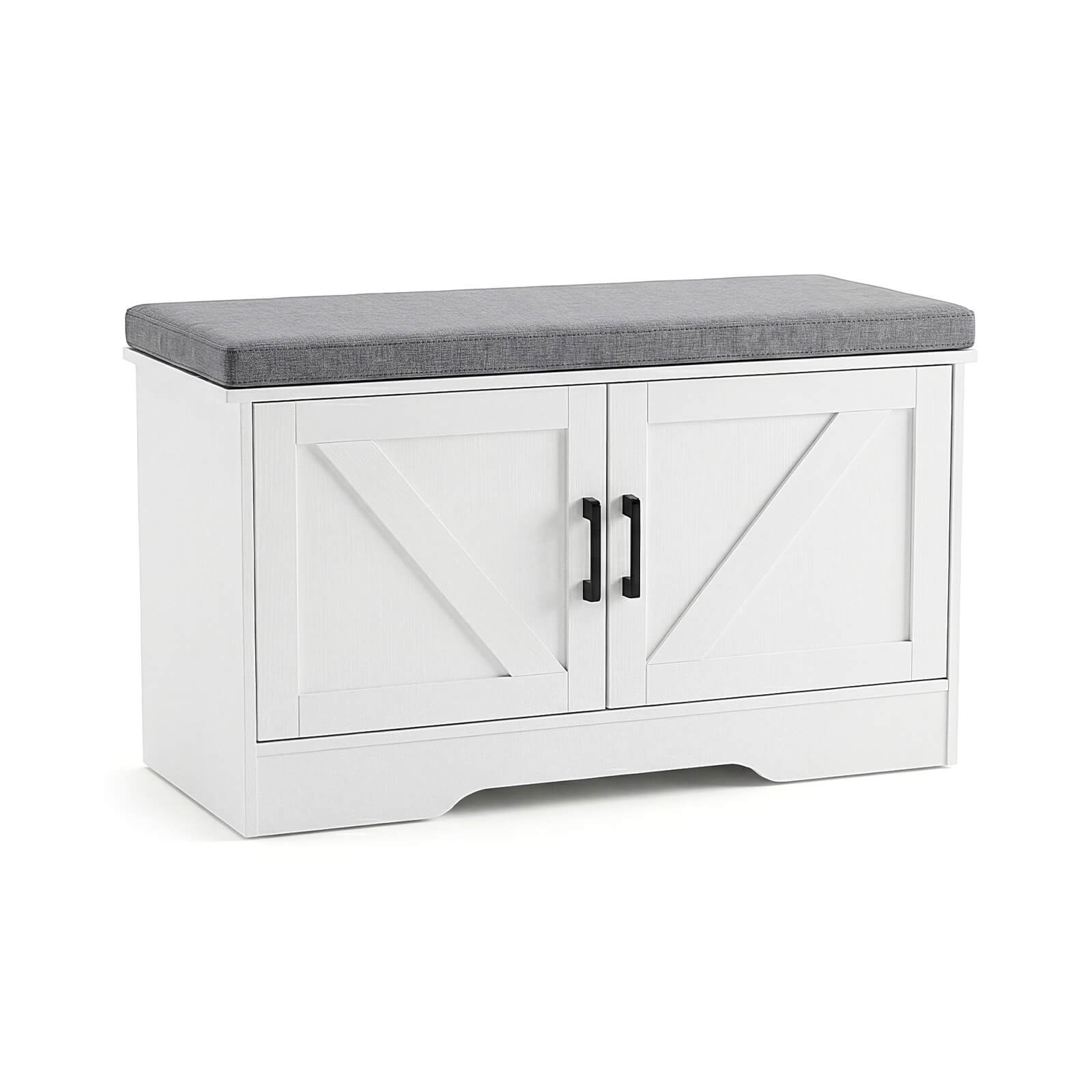 Tier Storage Bench Wide Shoe Bench with Padded Seat Cushion