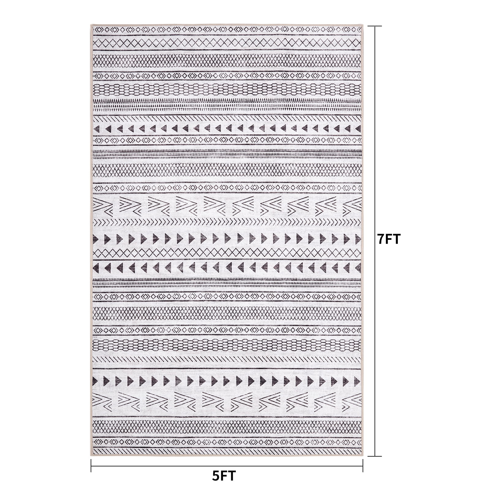 Luxury Weave Washable Area Rug for Bedroom Living Room