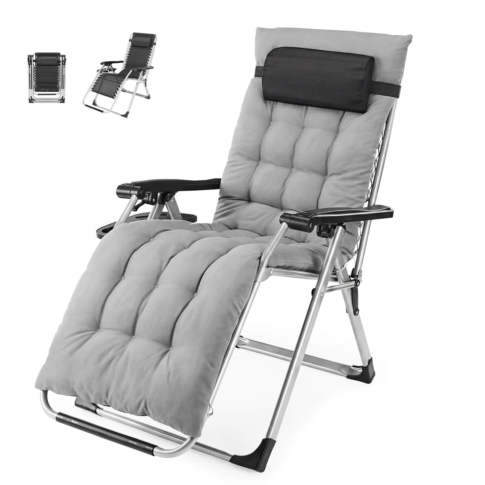 Foldable Zero-Gravity Outdoor Lounge Chair for Beach/Patio
