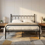 Heavy Duty Metal Platform Bed Frame with Headboard & Under Bed Storage, Noise-Free