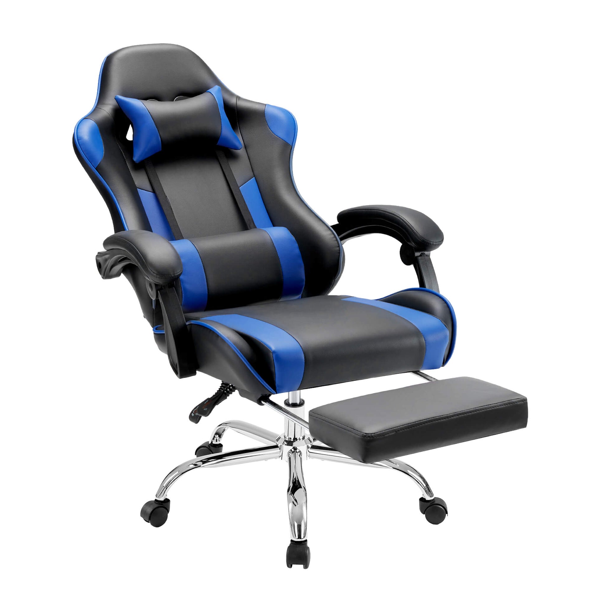 Gaming Chair with Footrest Upholstered Armrests for Home Office