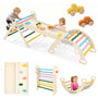 9-in-1 Pikler Triangle Set - Foldable Wooden Montessori Climber with Arch, Ramp & Ladder for Toddlers, Indoor Jungle Gym