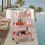 3-Tier Rolling Storage Cart with Lockable Wheels