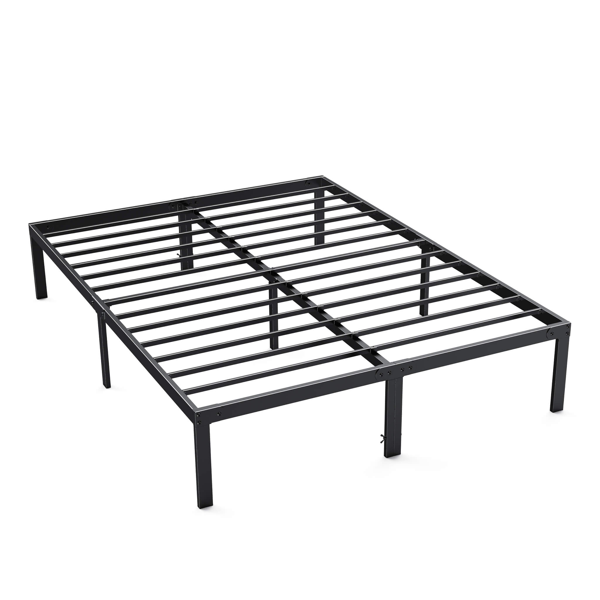 Heavy Duty Metal Bed Frame with Under-Bed Storage for Bedroom