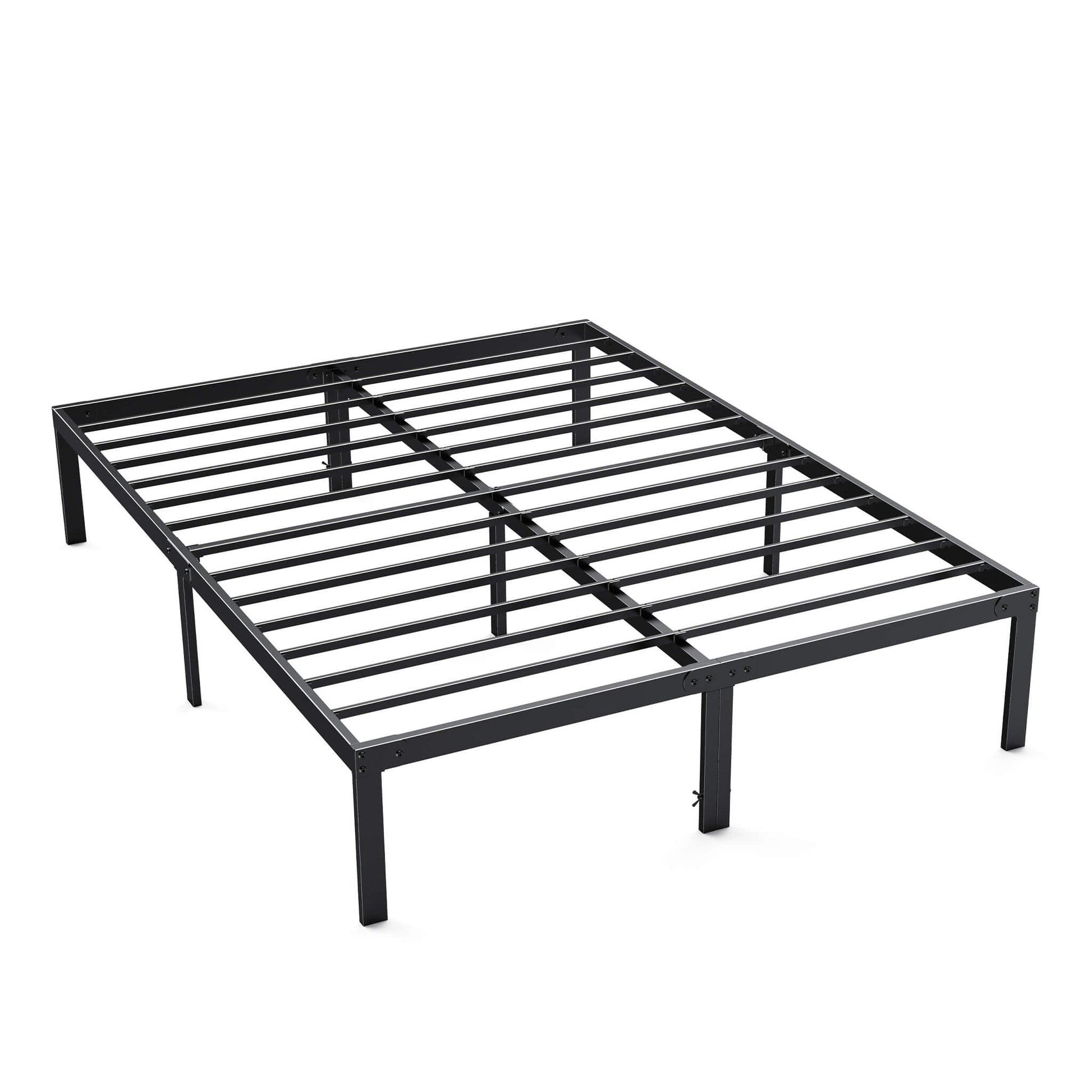 Heavy Duty Metal Bed Frame with Under-Bed Storage for Bedroom