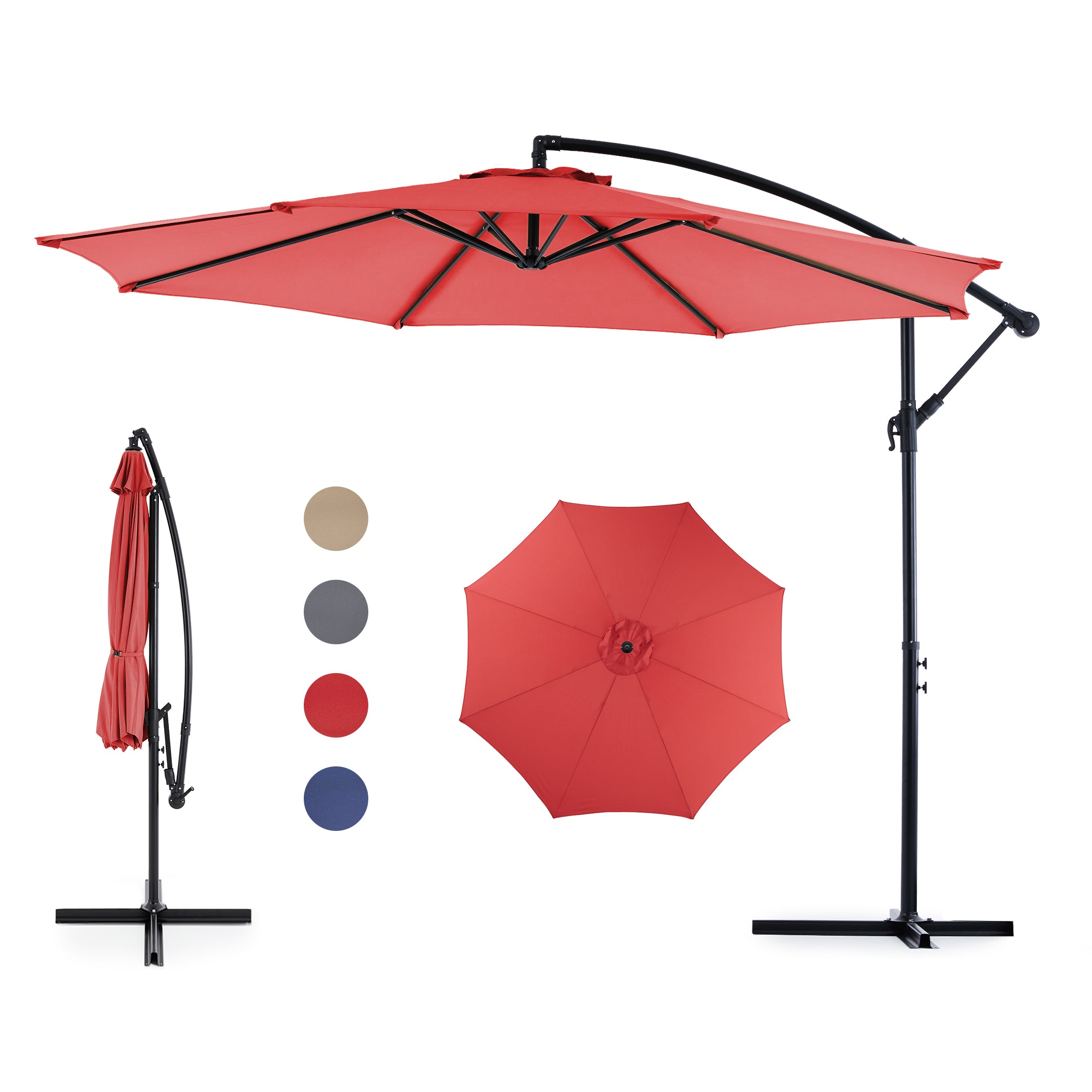 Offset Patio Cantilever Umbrella - Umbrellas for Patio, Anti-UV Canopy Sunshade Parasol, UV Resistant Outdoor