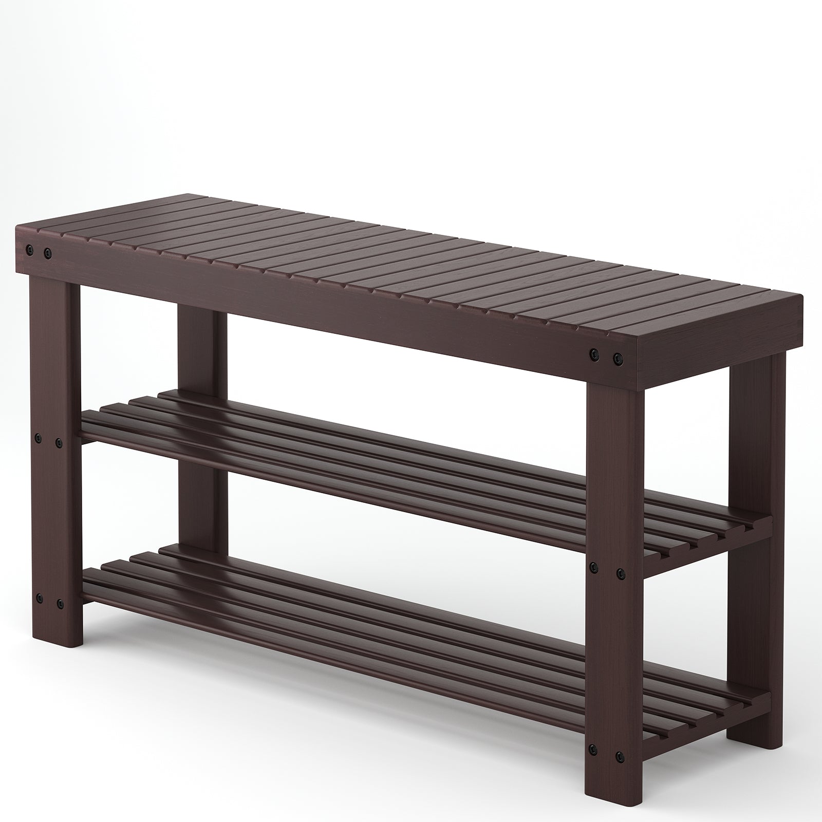 2-in-1 Bamboo Shoe Bench for Entryway