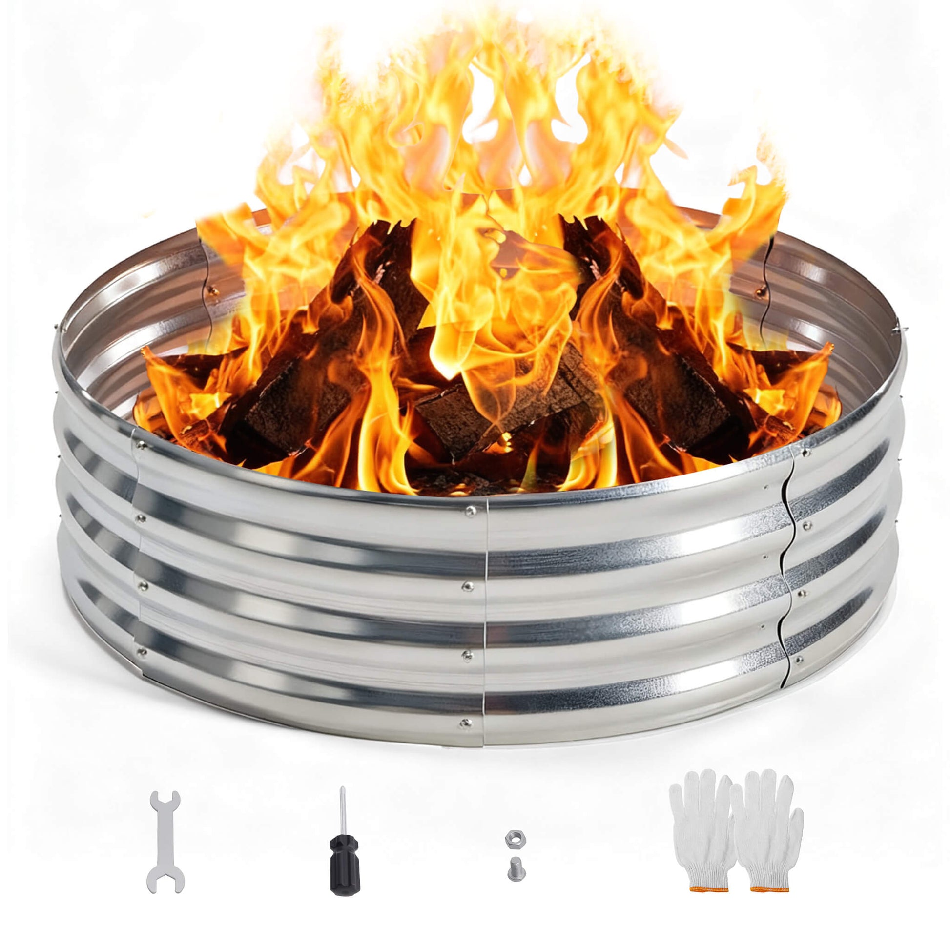 4FT Diameter Multi-Functional Camp Fire Ring Pit
