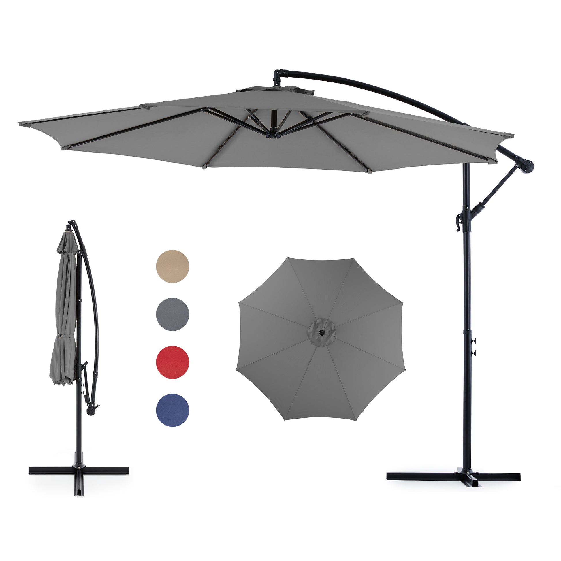 Offset Patio Cantilever Umbrella - Umbrellas for Patio, Anti-UV Canopy Sunshade Parasol, UV Resistant Outdoor