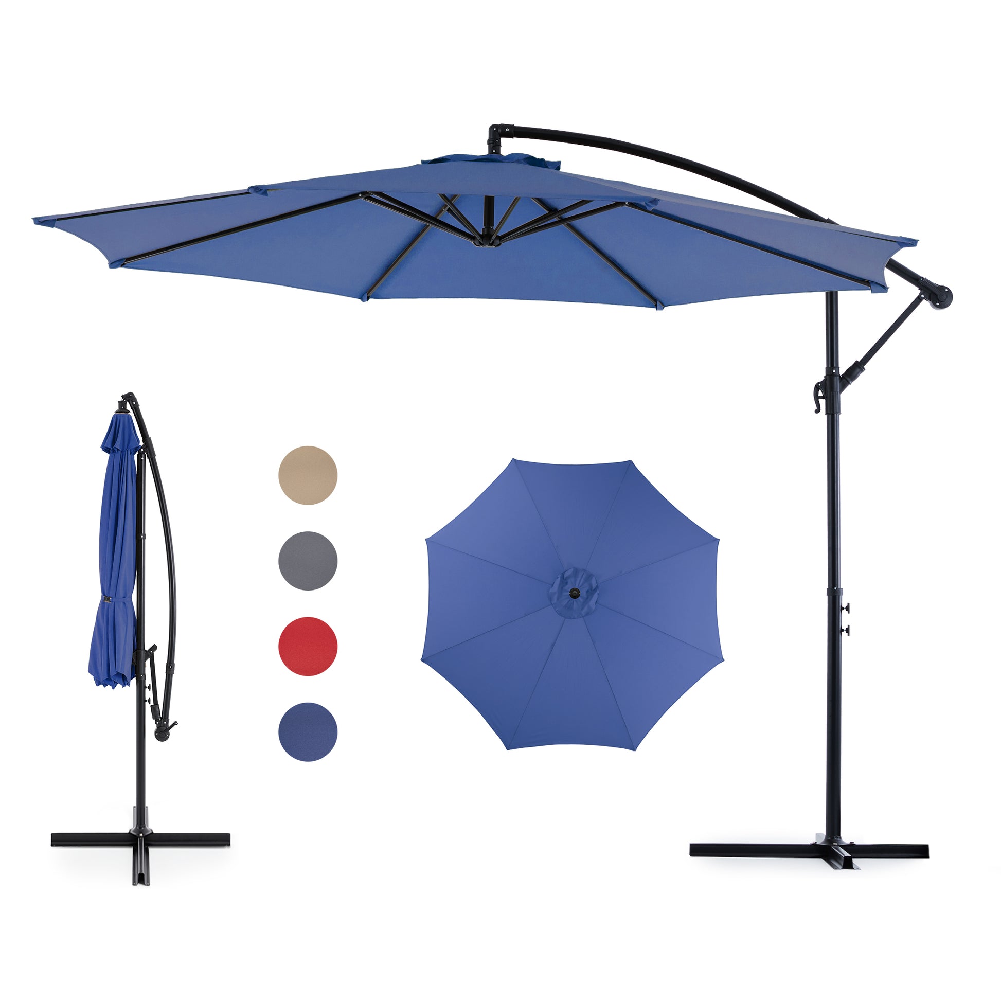 Offset Patio Cantilever Umbrella - Umbrellas for Patio, Anti-UV Canopy Sunshade Parasol, UV Resistant Outdoor