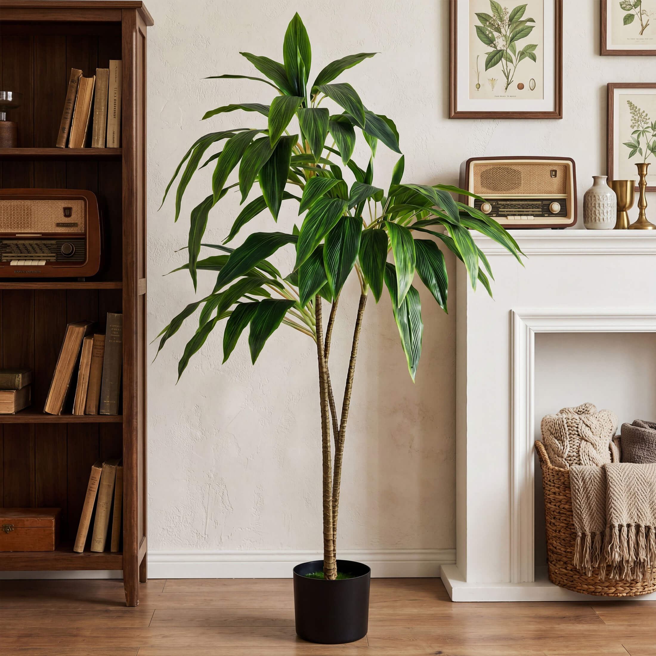 51" Artificial Dracaena Tree - Lifelike Faux Silk Plant for Home & Office