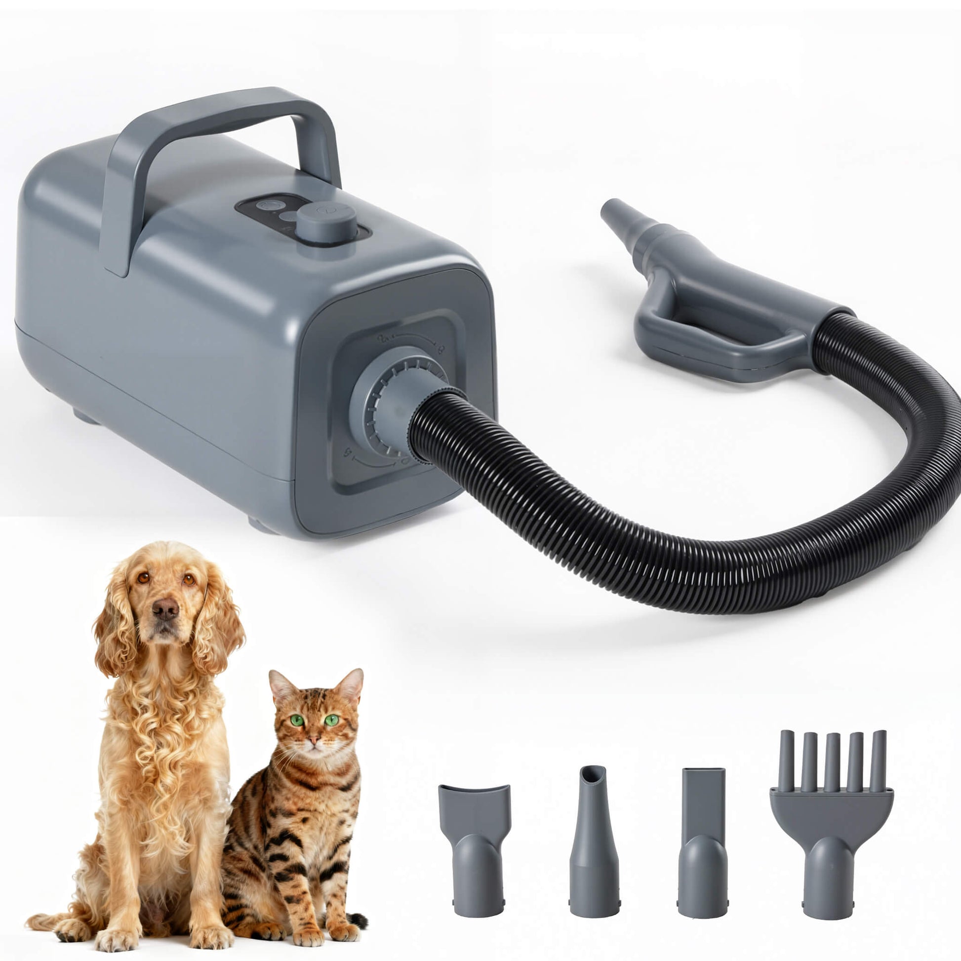 Pet Hair Dryer with Adjustable Speed/Temperature, Grooming Dryer