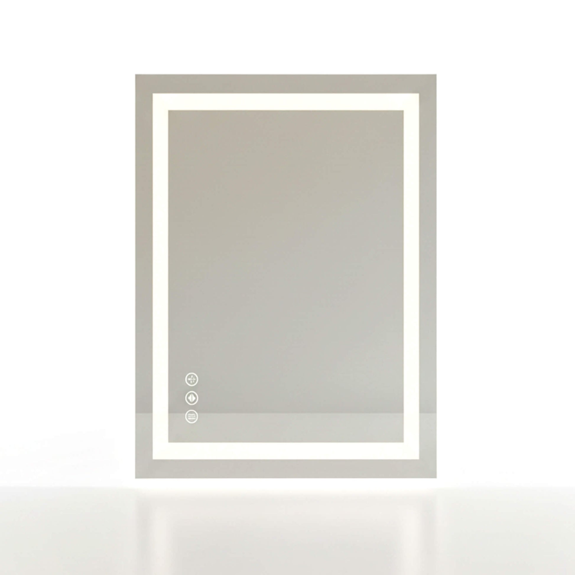 Rectangular LED Bathroom Mirror with Anti-Fog & Touch Control