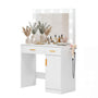 Makeup Vanity Desk with Oversized LED Mirror