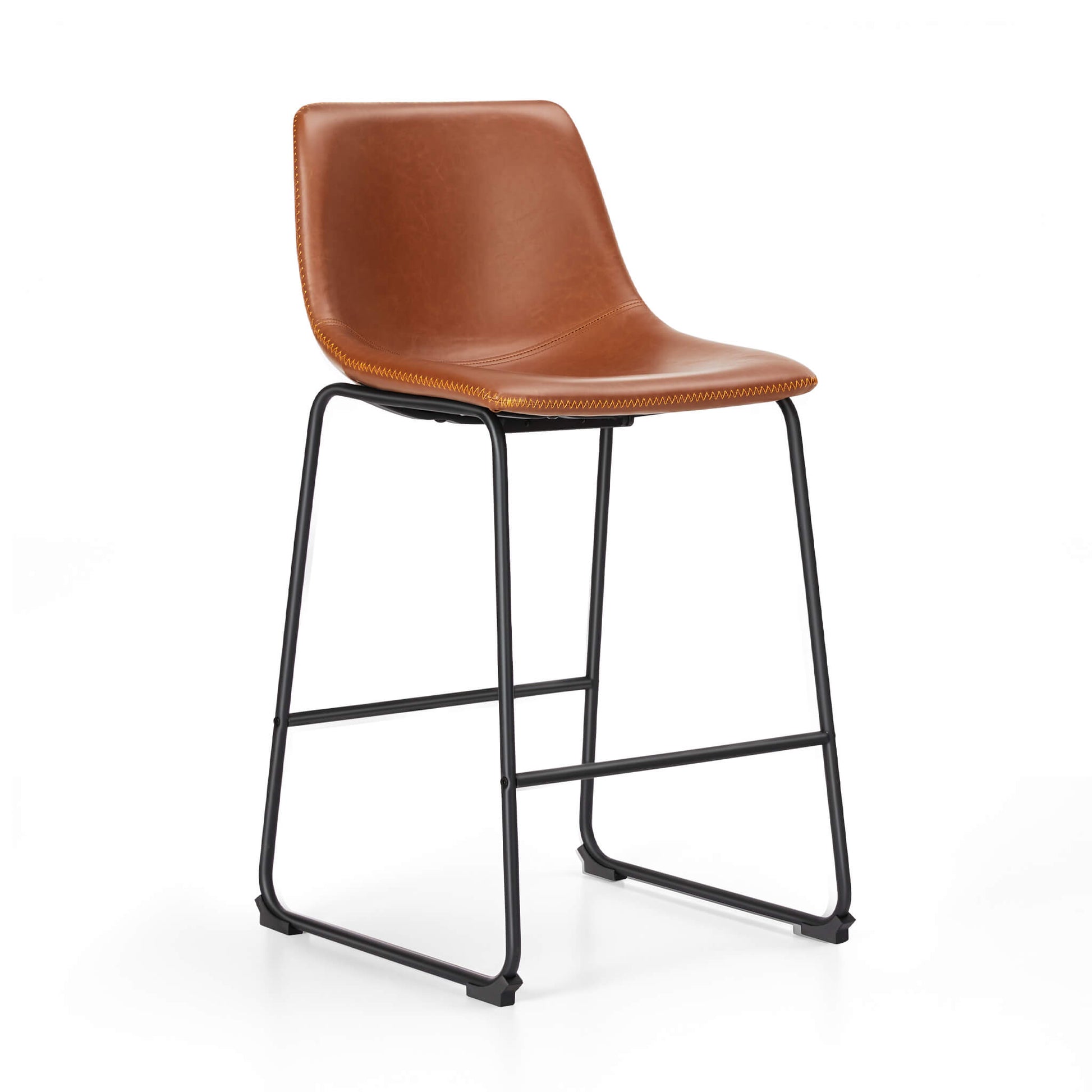 Barstool, Industrial Faux Leather, for Kitchen Dining Room