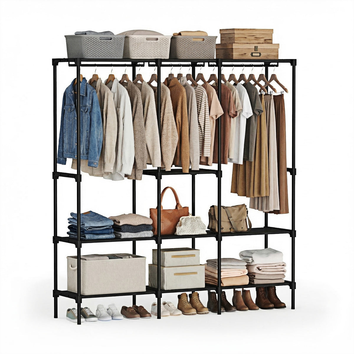 Heavy-Duty Portable Wardrobe—Designed for Small Spaces