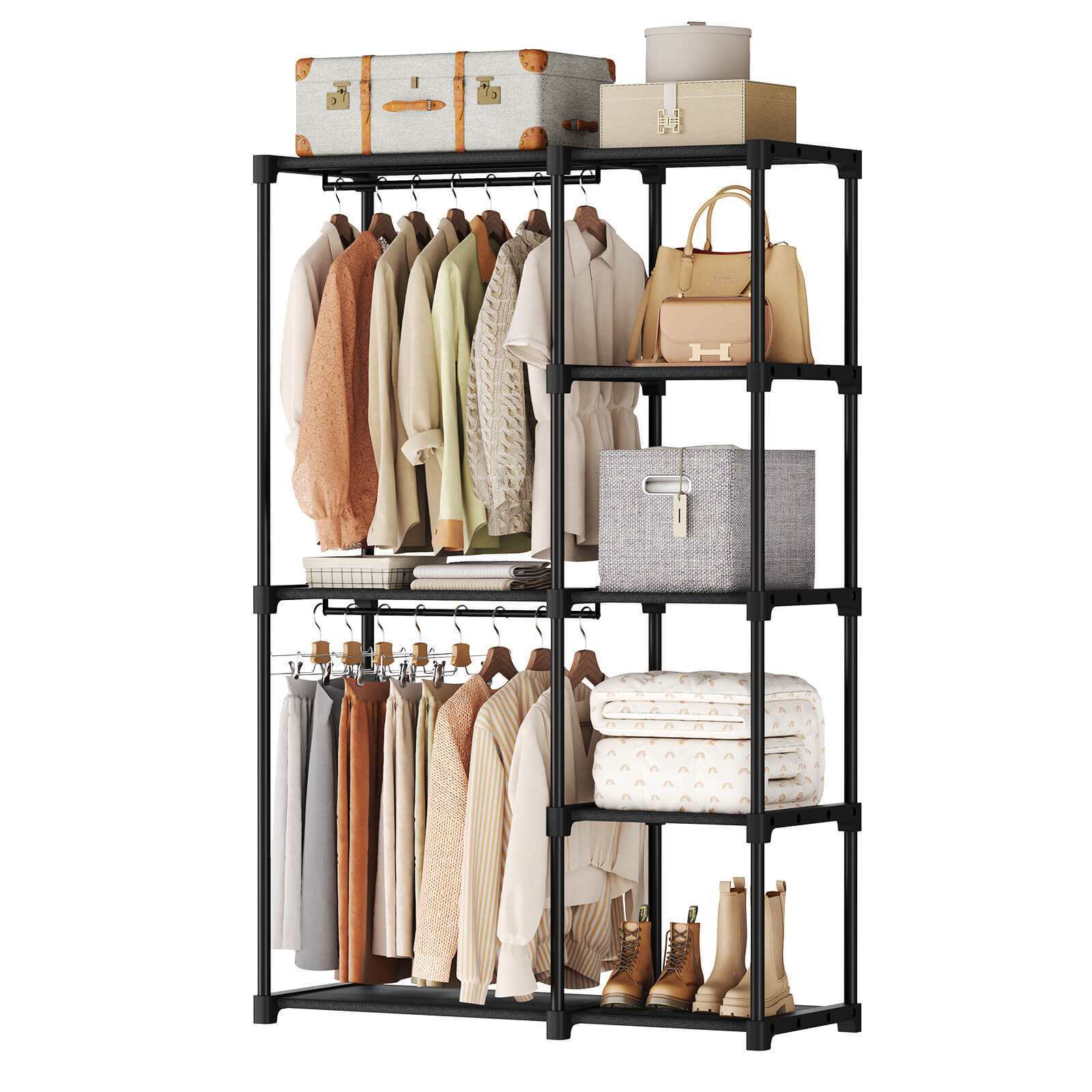 Lightweight, Portable, Freestanding Clothes Rack