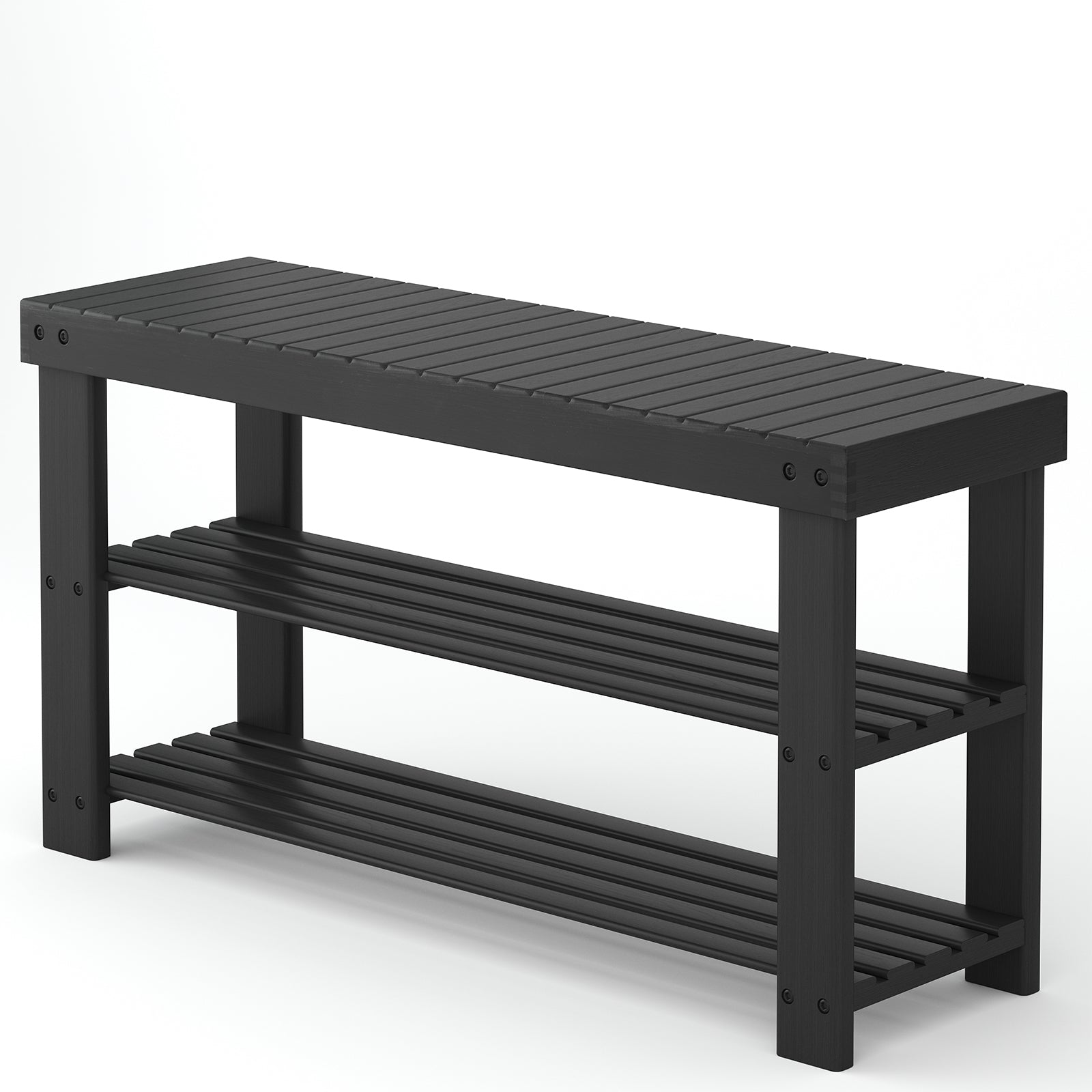2-in-1 Bamboo Shoe Bench for Entryway