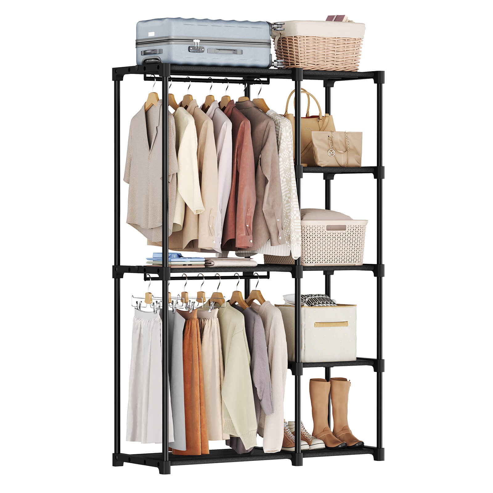 Lightweight, Portable, Freestanding Clothes Rack