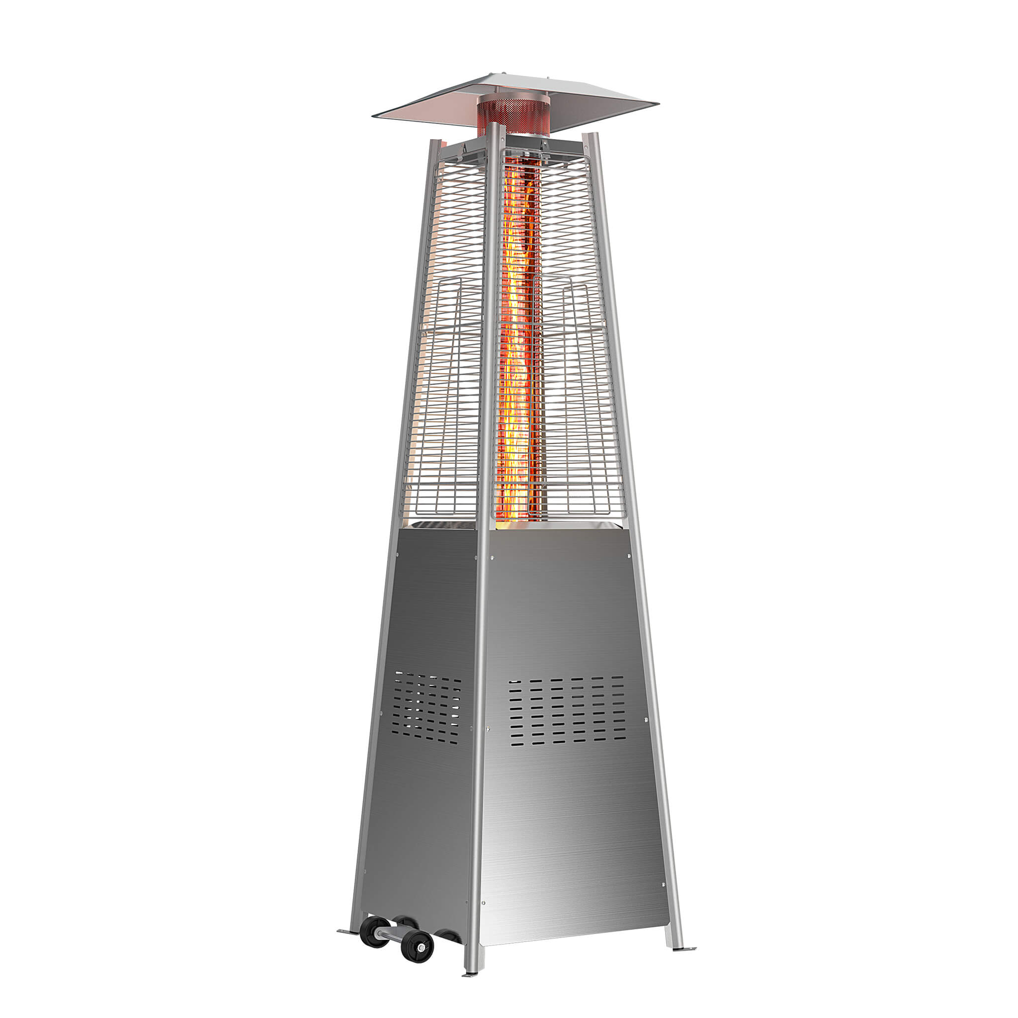 48,000 BTU Pyramid Propane Gas Patio Heater with LED Light