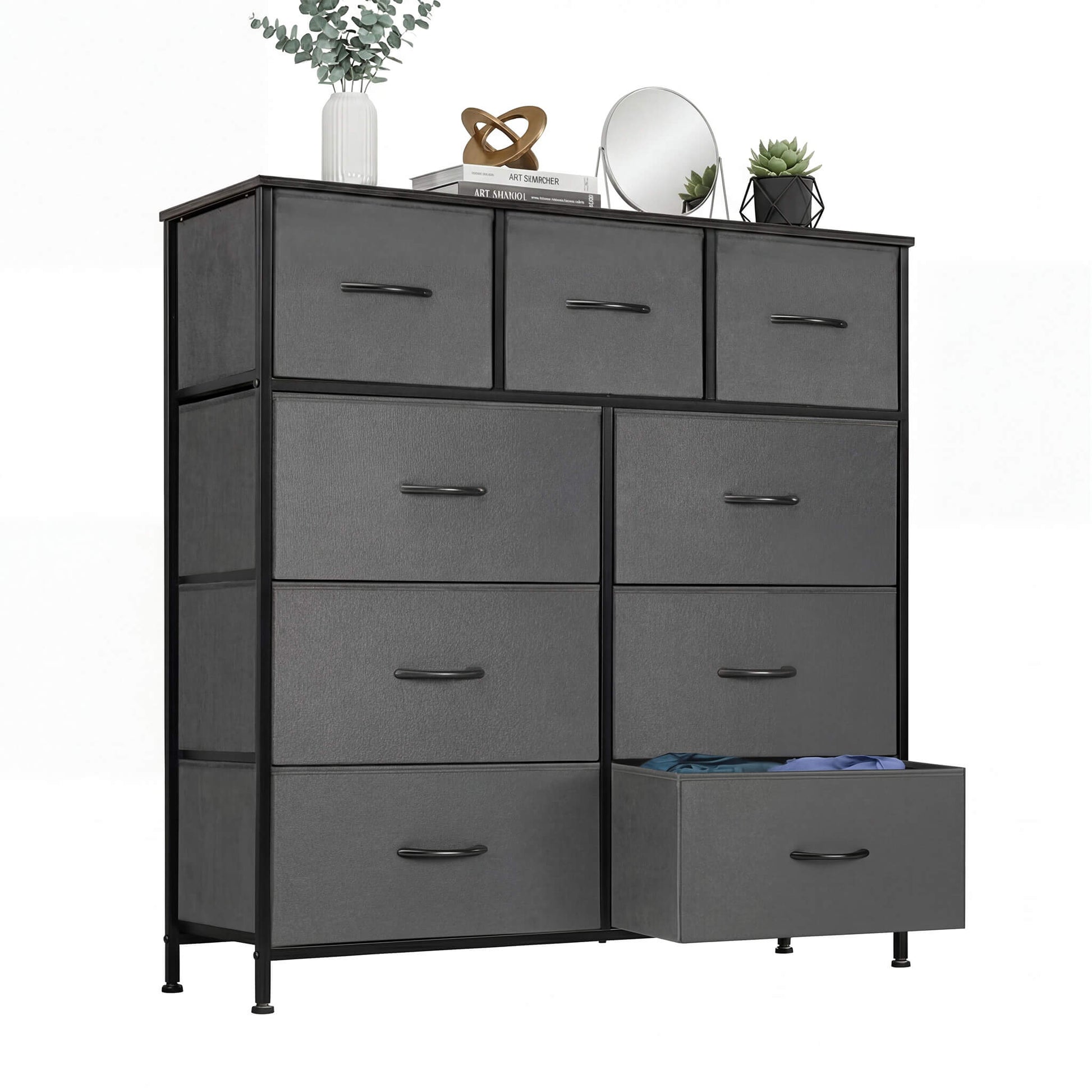 Storage Cabinet with 9 Fabric Drawer For Children's Room