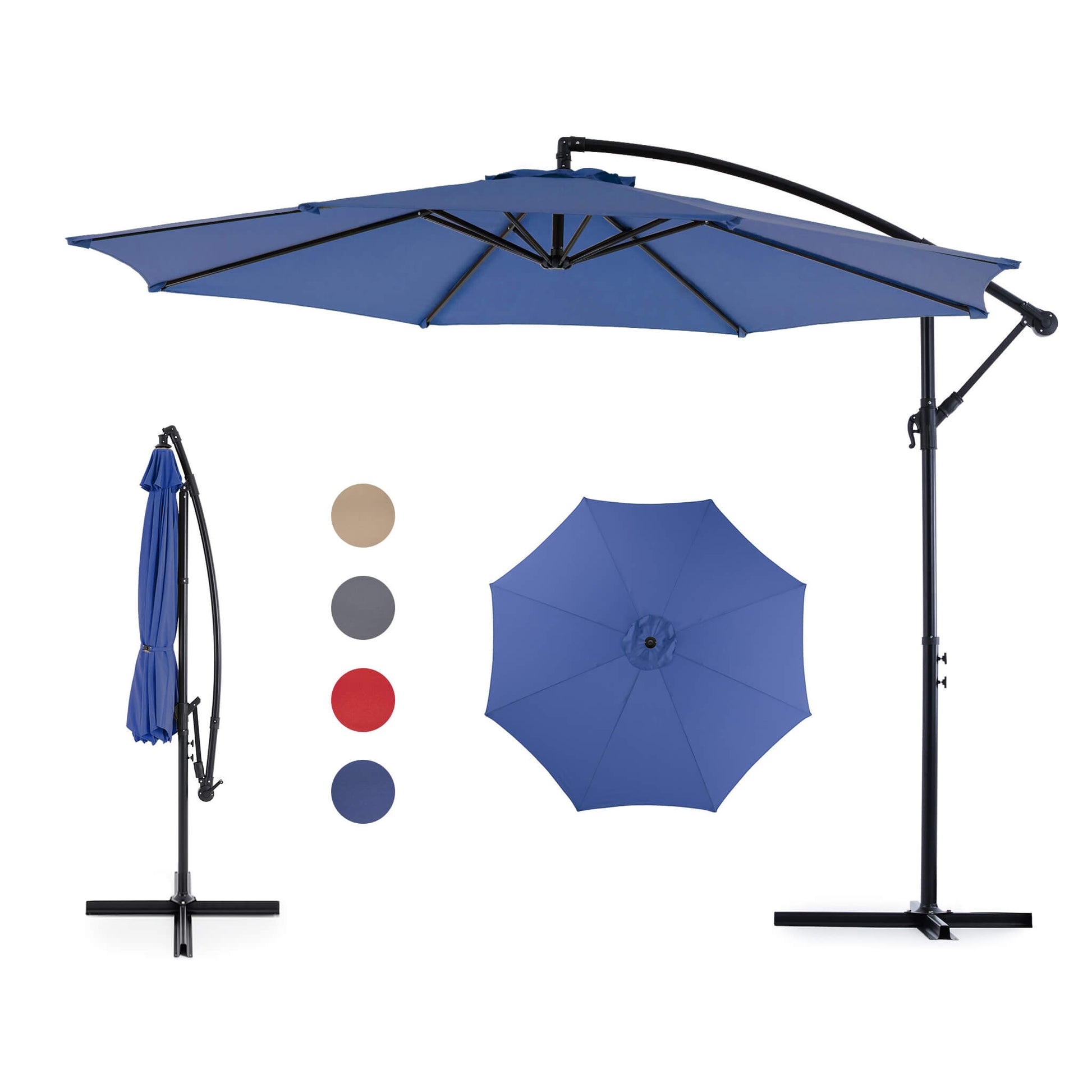 Patio Umbrellale ，Outdoor Table Umbrella with Tilt and Crank