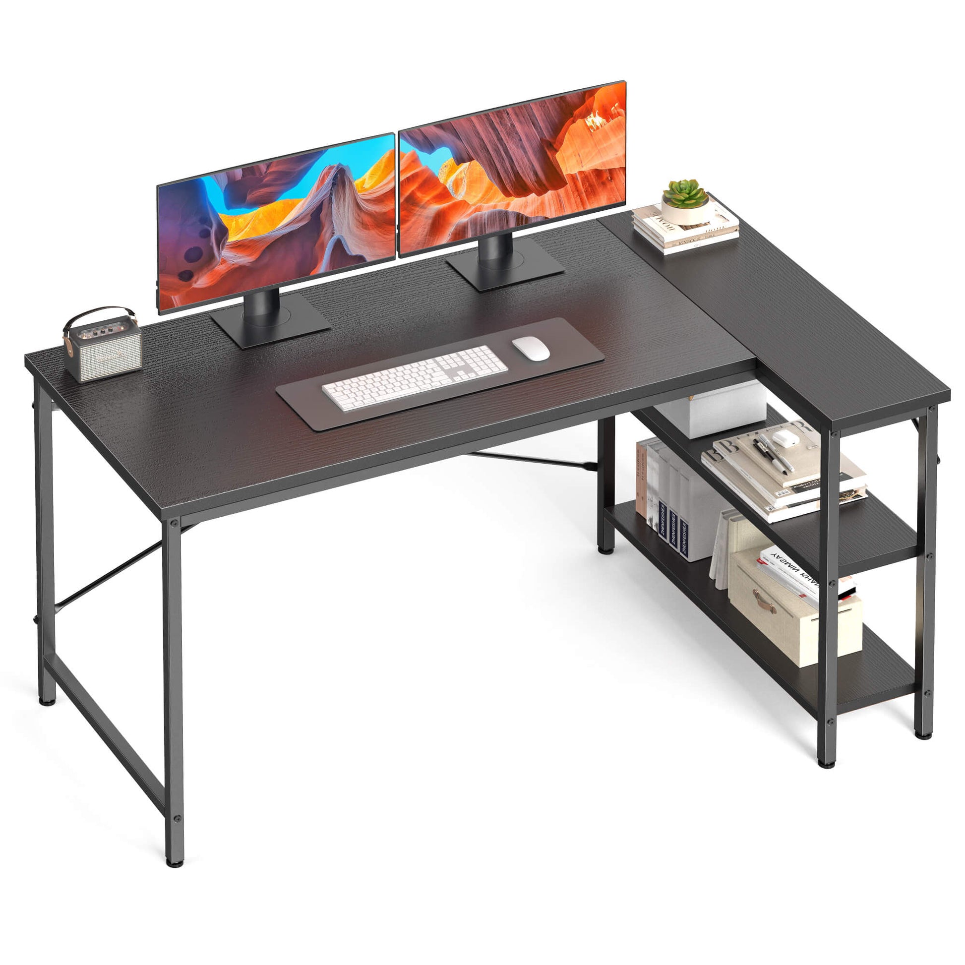 47″ L‑Shaped Computer Desk for Home Office