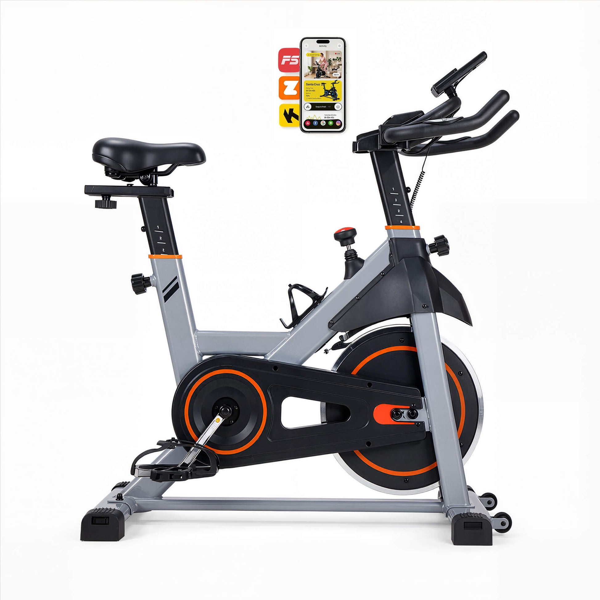 Magnetic Resistance-Type Quiet Home Exercise Bike with App Control