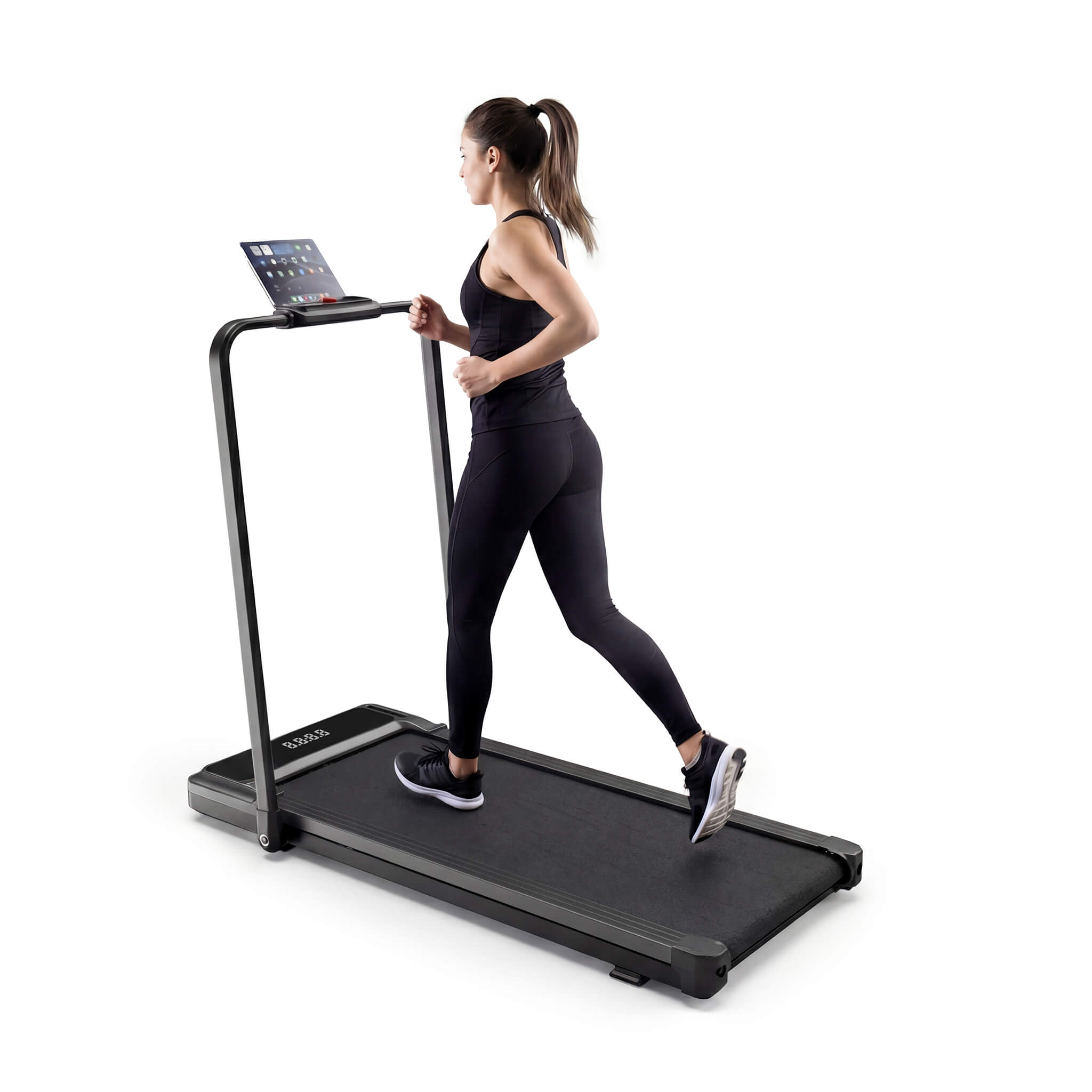 Portable Foldable Treadmill with Handrails