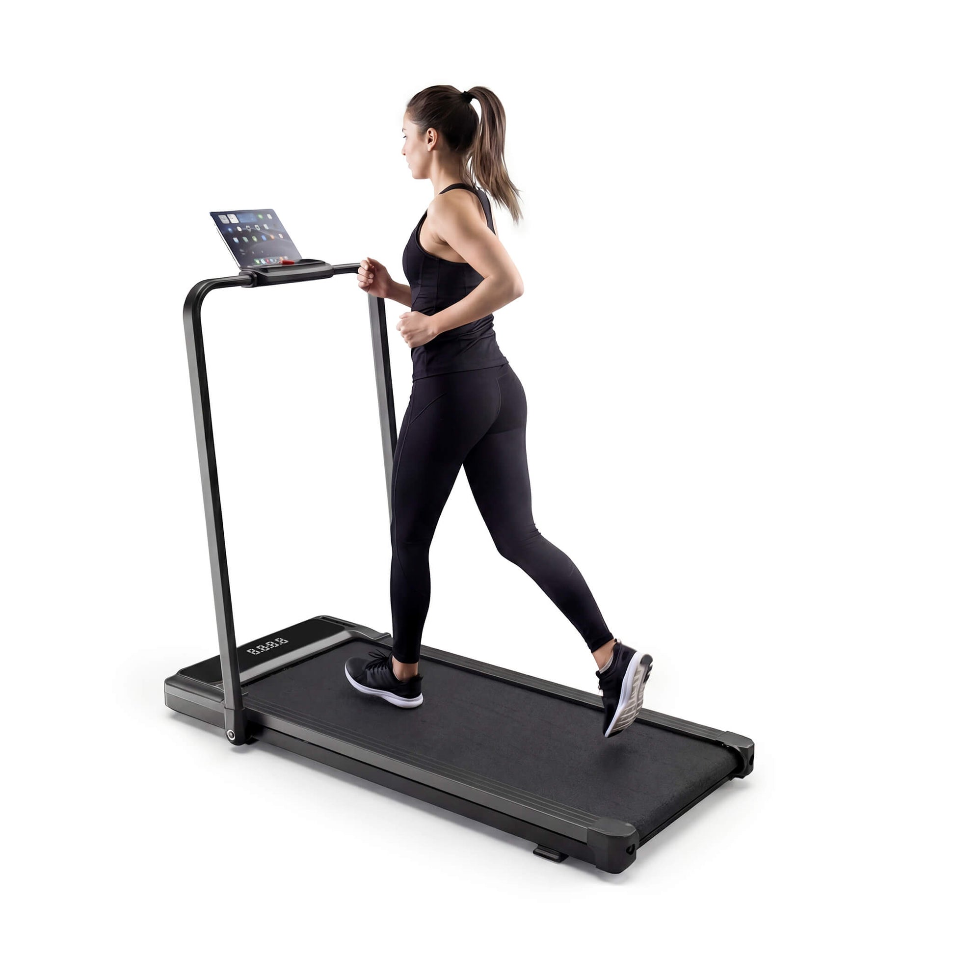 Portable Foldable Treadmill with Handrails