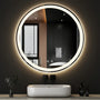 Adjustable Lighted Anti-Fog Vanity Mirror - Bathroom Fixture, Dual Light Sources, 3 Lighting Modes, White Minimalist Home Decor, Adjustable Lighted Mirror