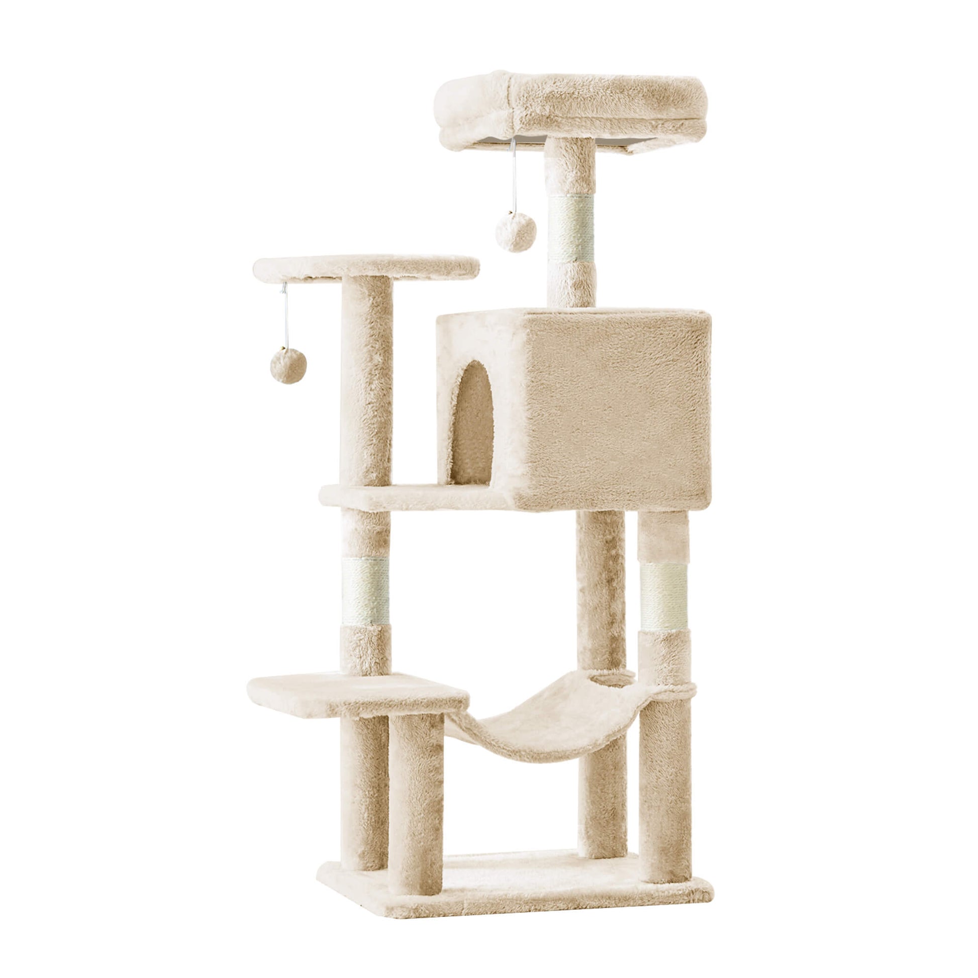 44" Muti-functional Cat Tree Tower with Sisal Scratcing Post and Condo