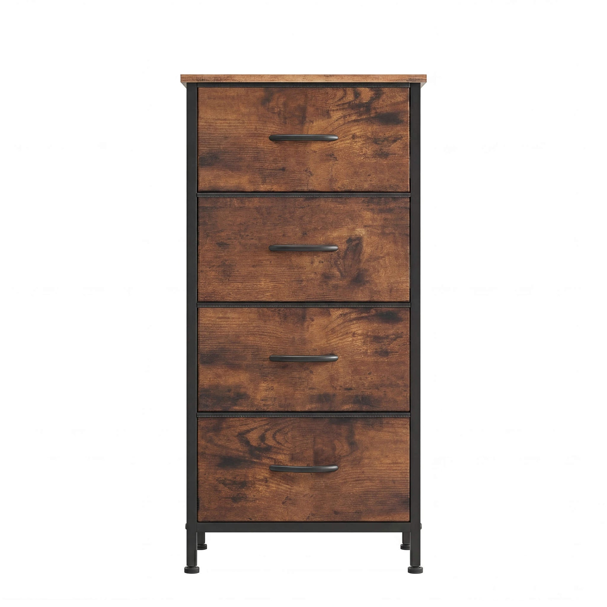 4 Fabric Drawers Dresser Clothes Cabinet Storage Organizers